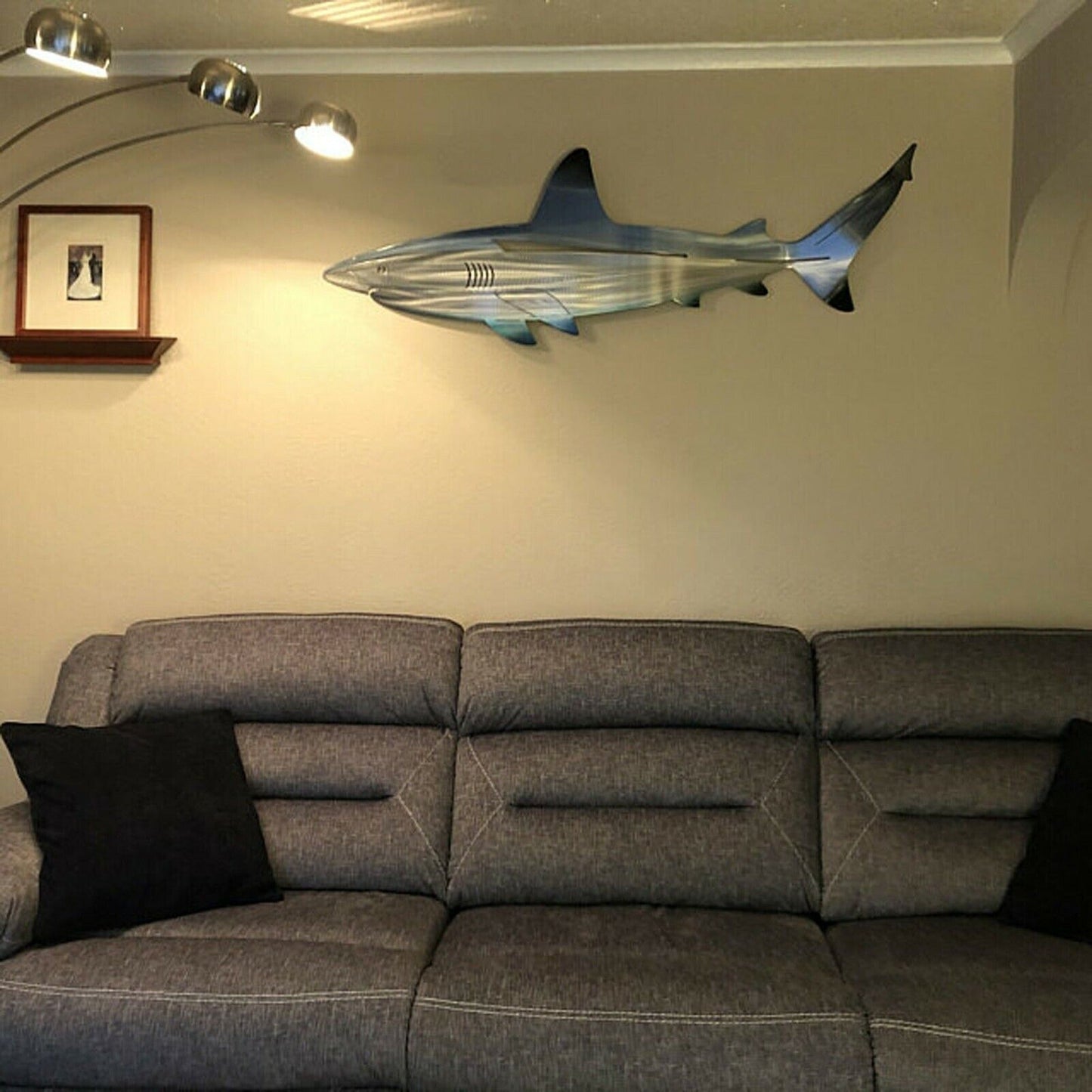 Ocean Fish Metal Wall Art Shark Decor for Patio Pool