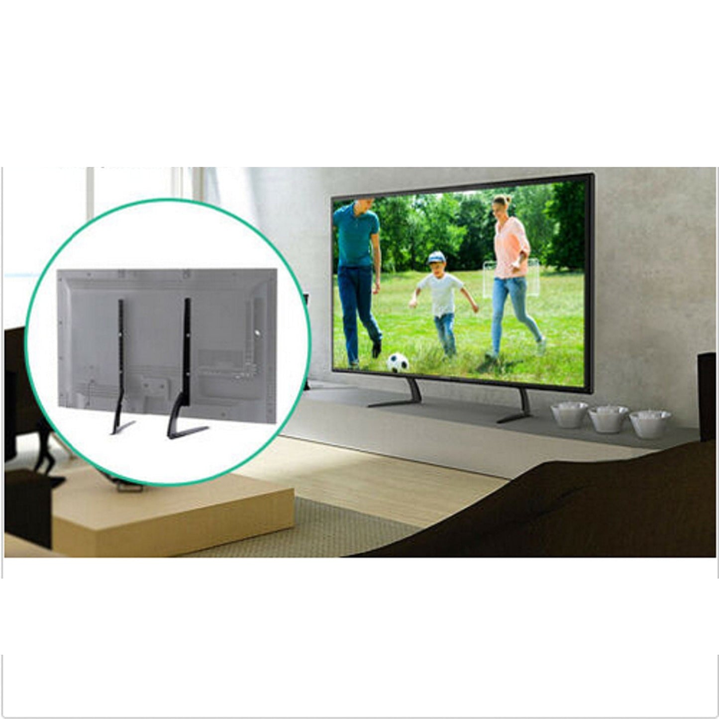 Universal Stand Legs Pedestal Bracket Mount Base For 14 To 75in TV Screen