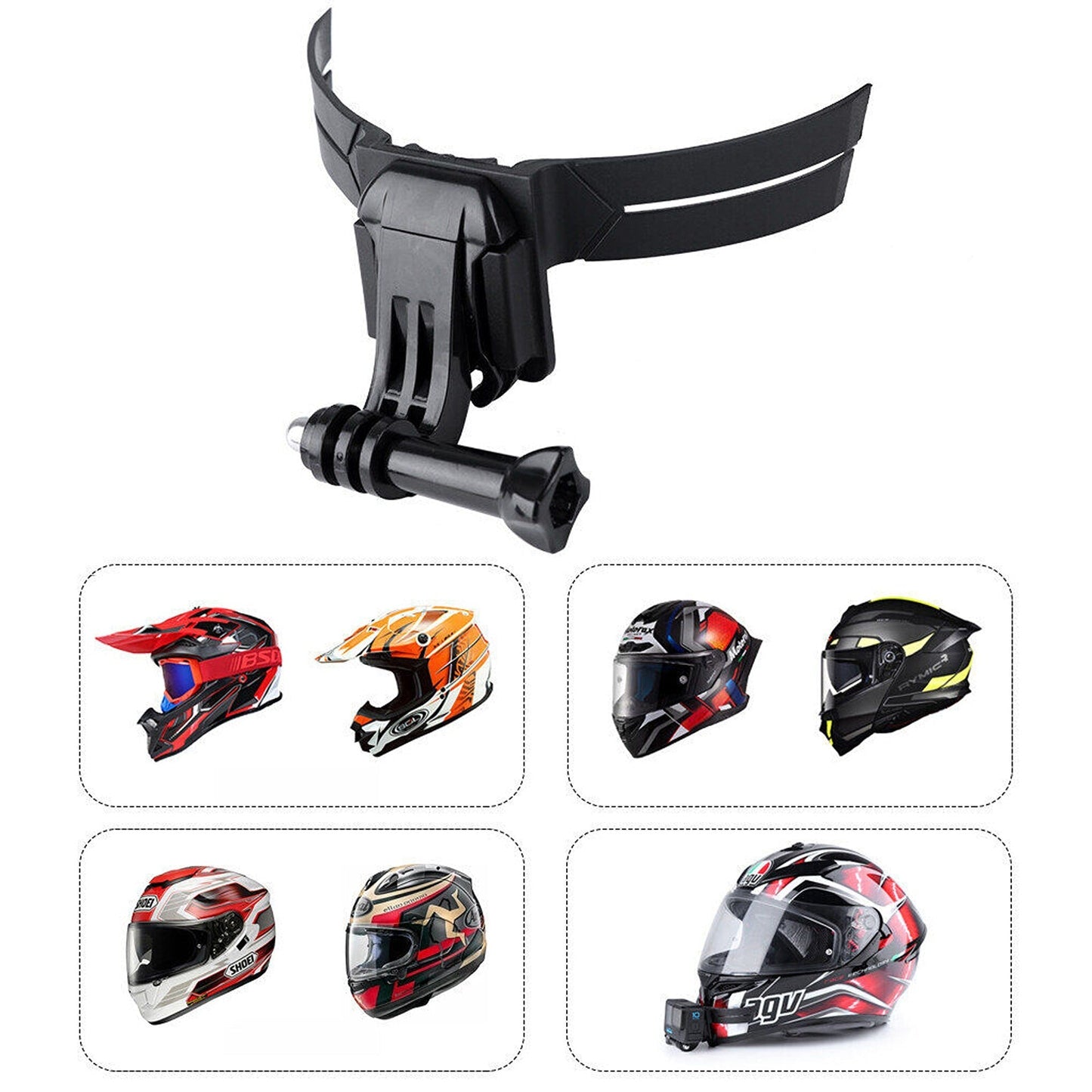 Helmet Camera Mount Motorcycle For GoPro Chin Hat Bracket Insta 360