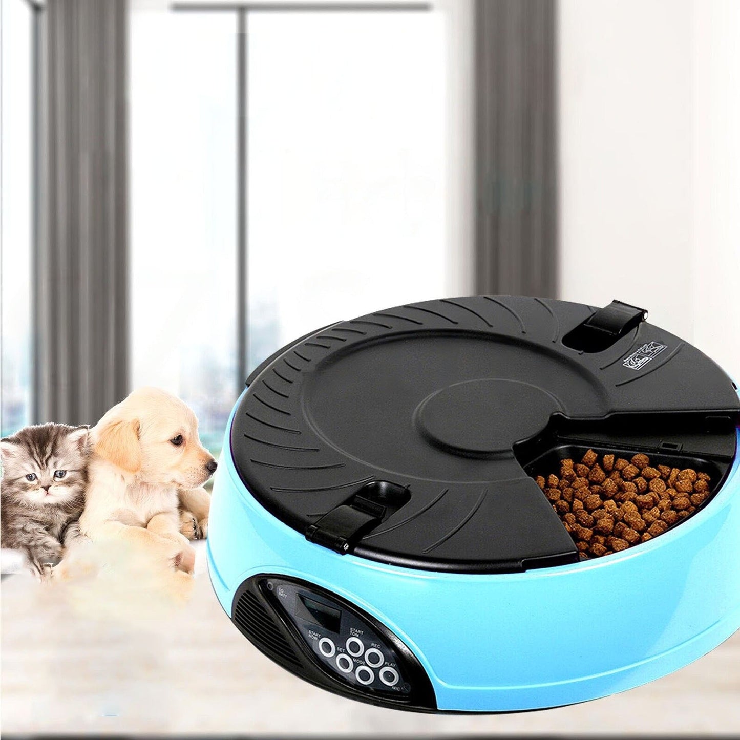 Automatic LCD Digital Pet Feeder with 6 Meal Program and Microphone