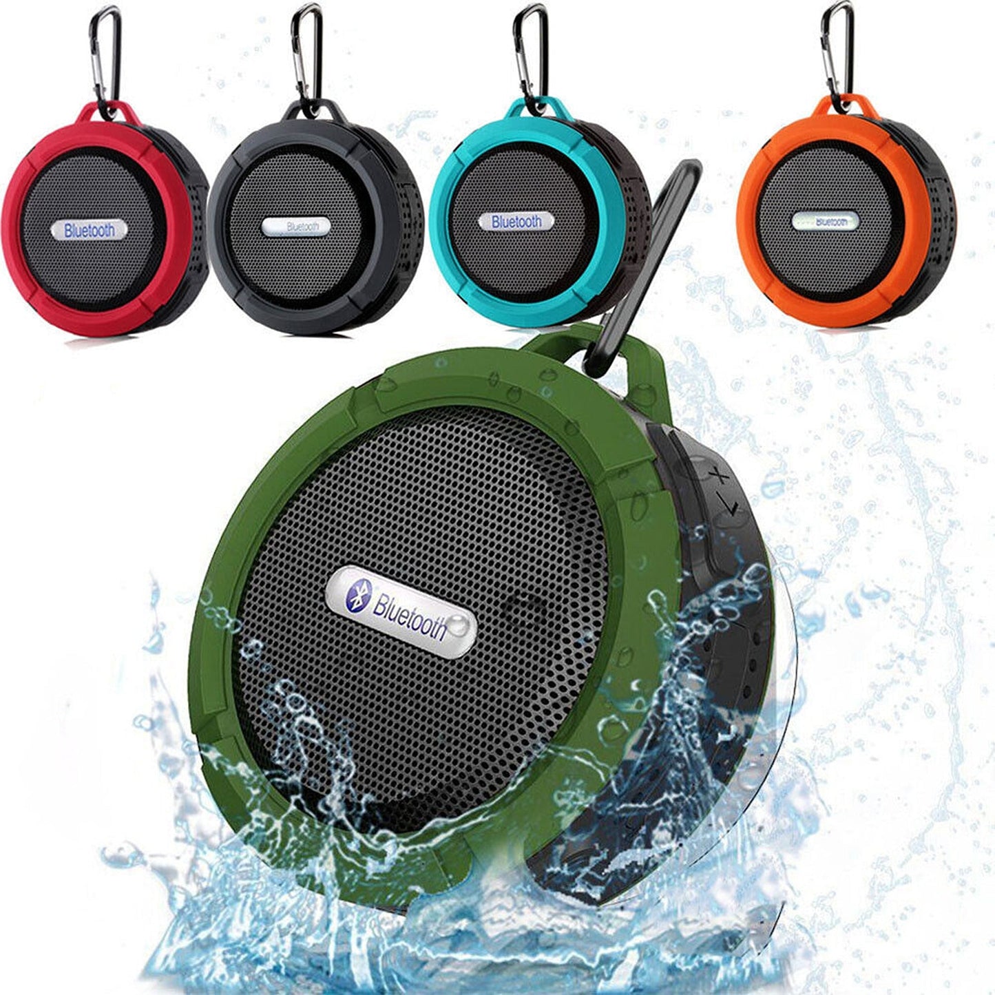 Waterproof Bluetooth Music Speaker Portable Shower and Car Handsfree Device