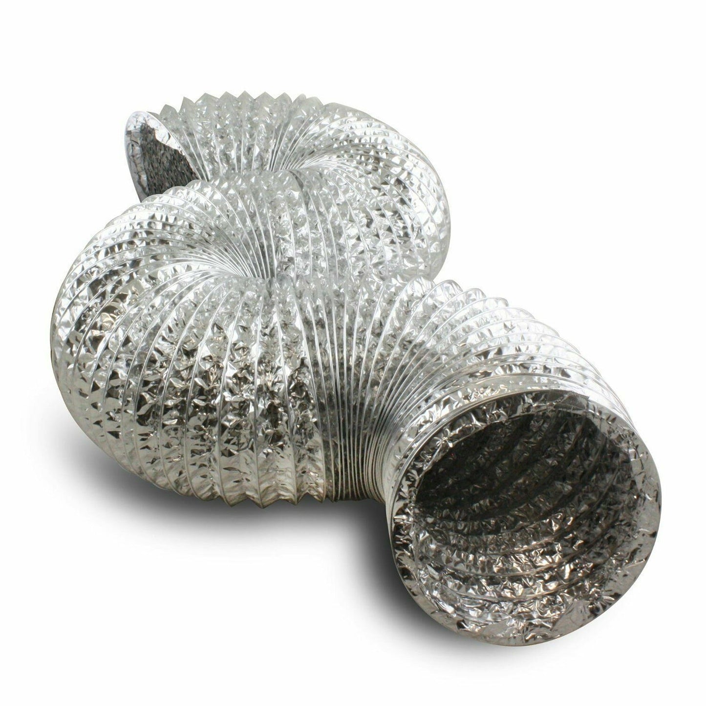 Flexible Aluminum Foil Ducting Pipe Silver Ventilation Hose for Air Vent