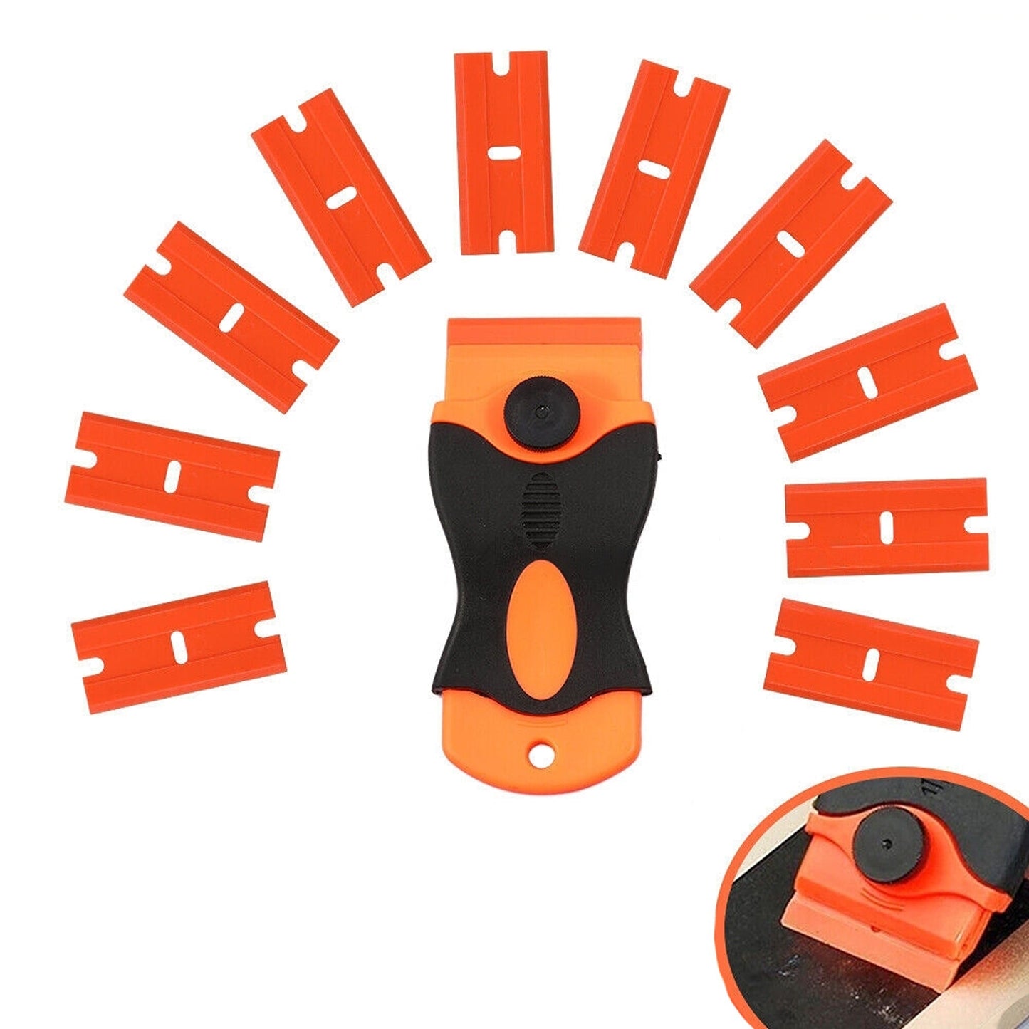 Adhesive Scraper Tool Plastic Razor Blade for Paint and Glue Removal