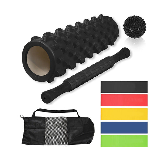 Foam Roller Yoga Set with Massage Ball and Resistance Band