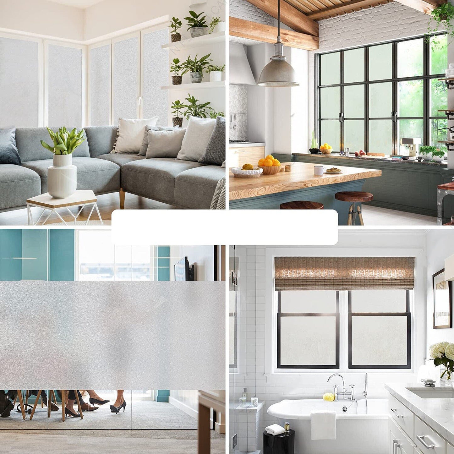 Removable Privacy Film for Home Window Glass Clear Frosted