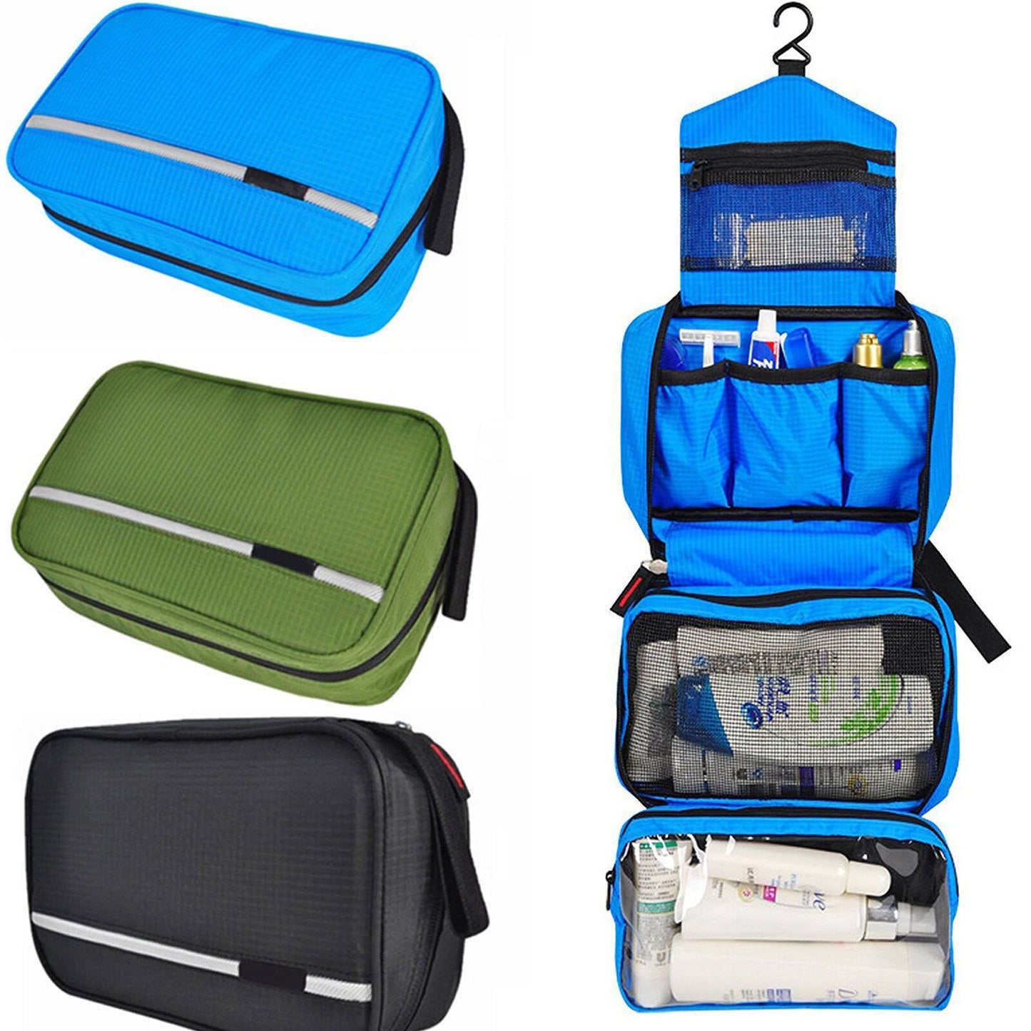 Large Foldable Bathroom Toiletry Organizer Waterproof Travel Makeup Bag