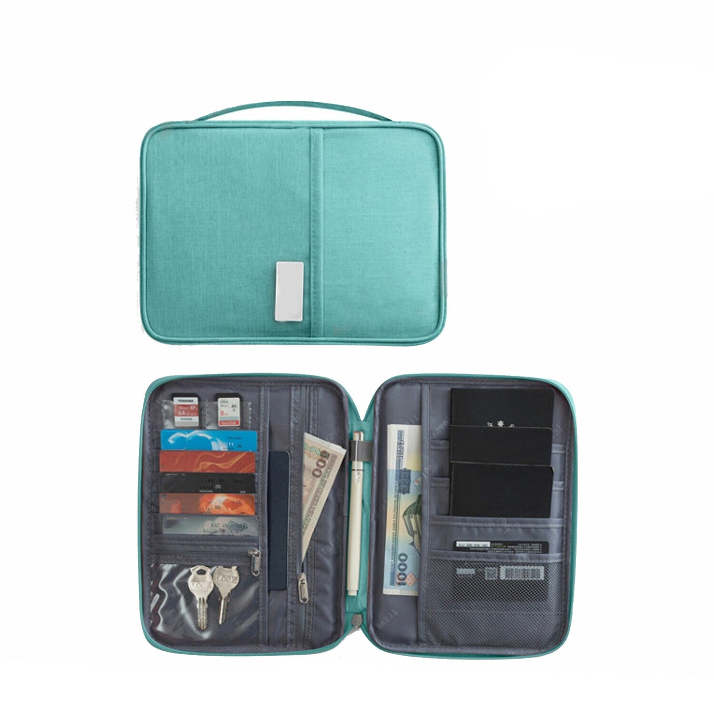 Travel Family Passport Wallet RFID Blocking Waterproof Document Organizer