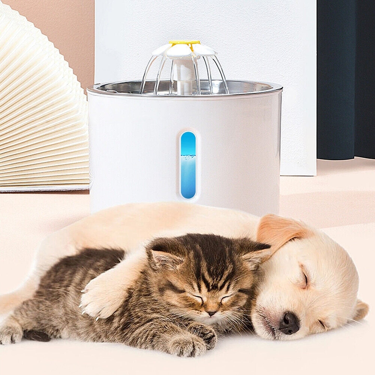 Electric Pet Drinking Fountain with LED USB Automatic Water Dispenser