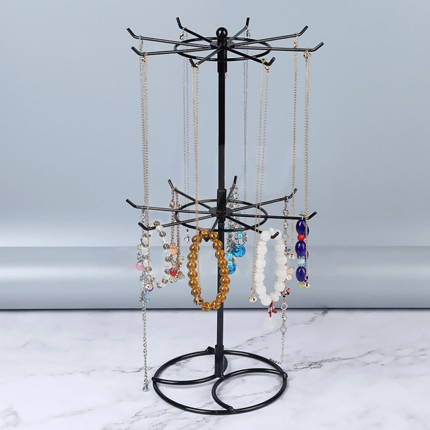 Earring and Jewelry Hanging Organizer Stand with Display Storage