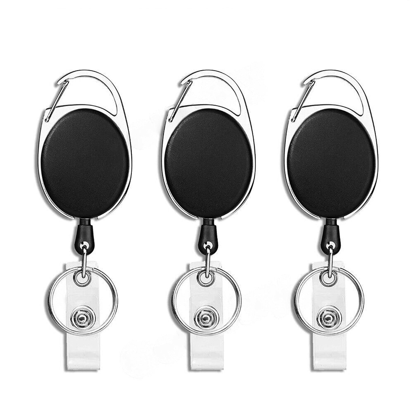 Business Security Retractable ID Badge Holder Lanyard Key Ring Opal Card