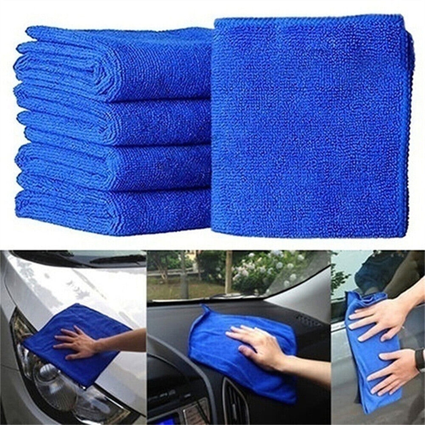 50pcs Microfibre Glass Cleaning Cloths for Windows Screens and Dishes