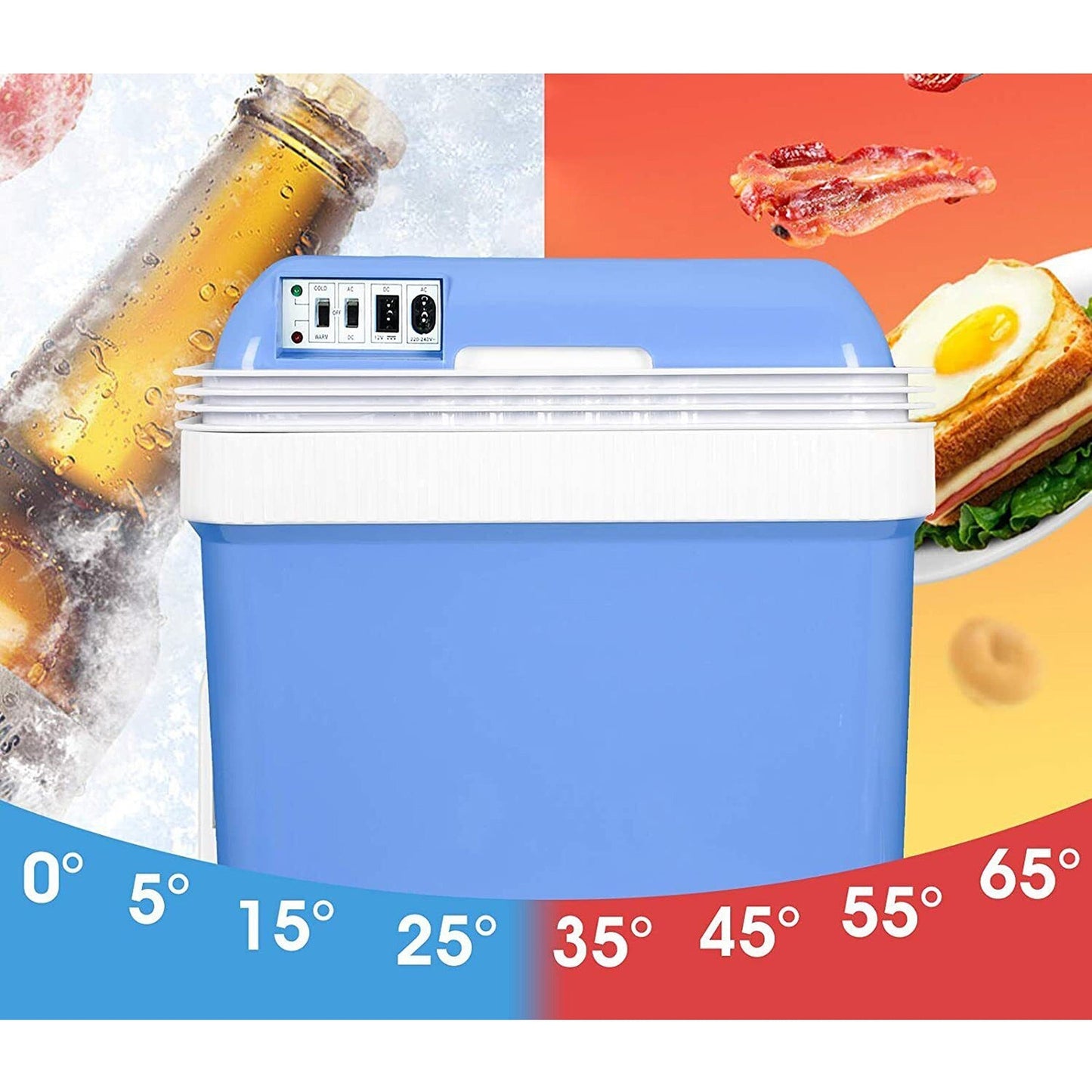 24L Portable Mini Fridge Cooler and Warmer for Camping