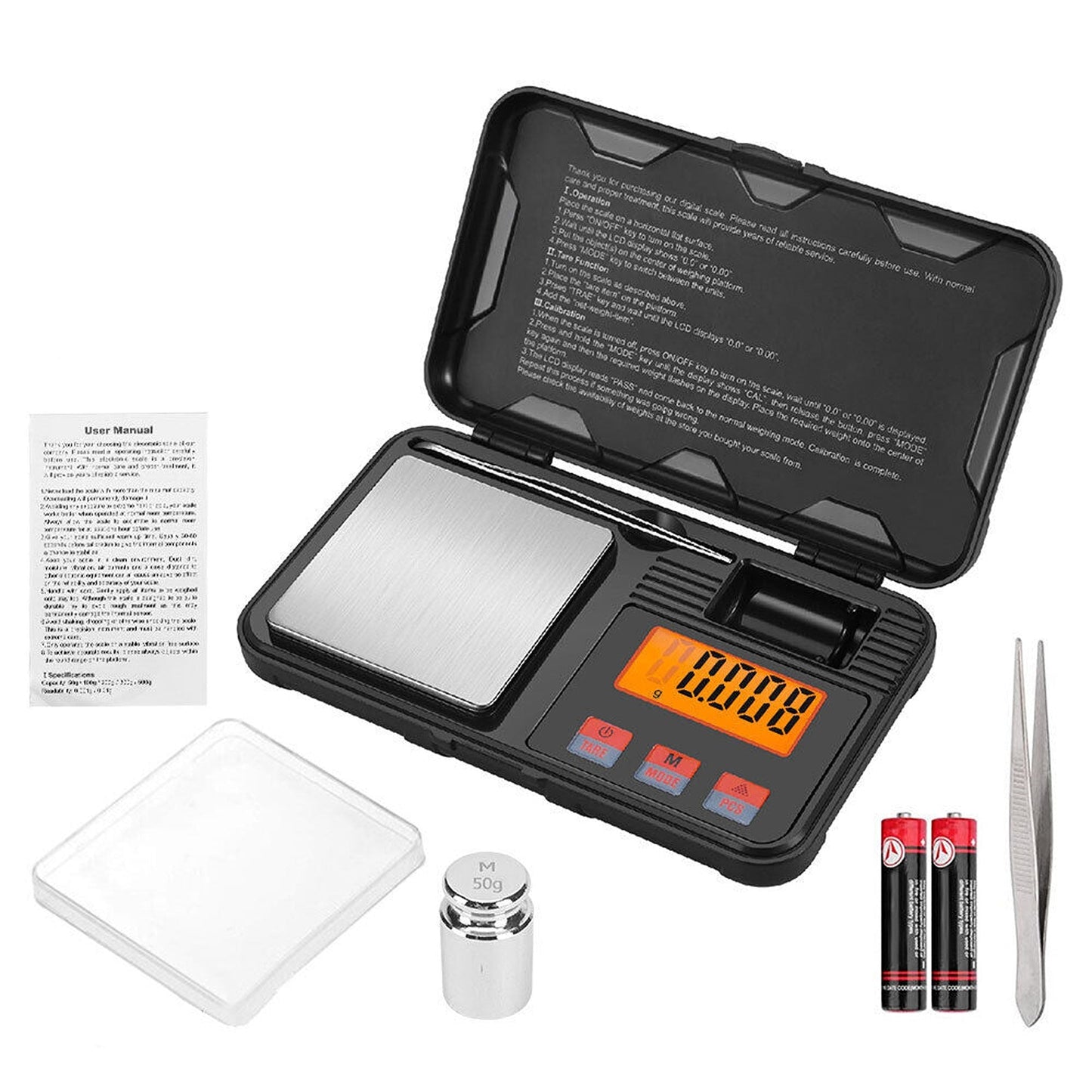 Pocket Digital Scales for Weighing Gold and Jewellery 50g Capacity