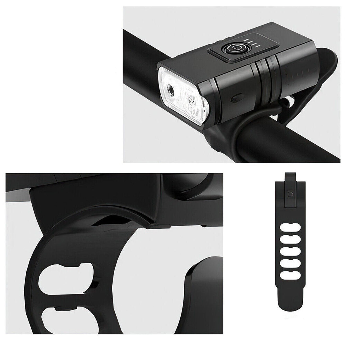 Rechargeable LED Bicycle Light Set T6 Front and Rear Headlight Tail Light