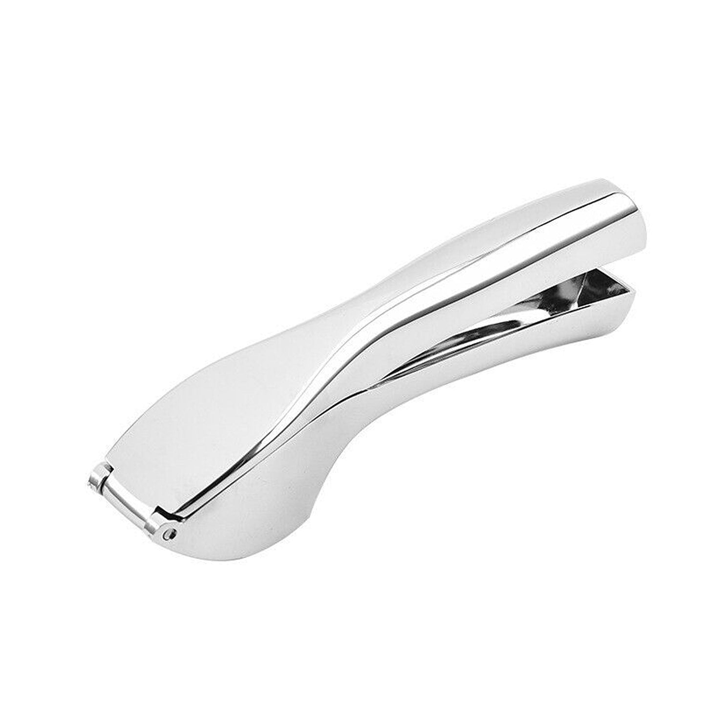 Silver Stainless Steel Garlic Press Crusher Kitchen Mincer Tool