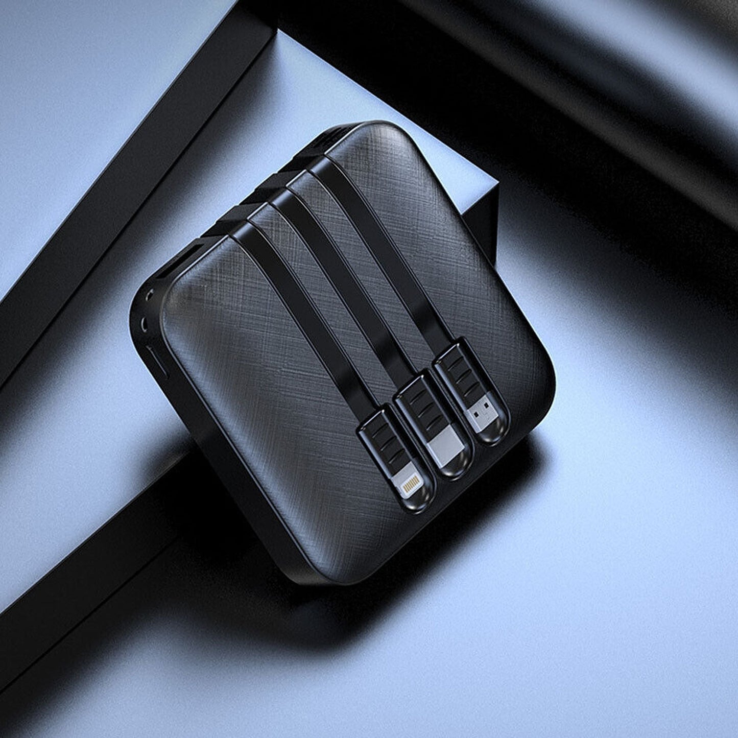 Compact 10000mAh Portable Power Bank with USB LED Battery Indicator