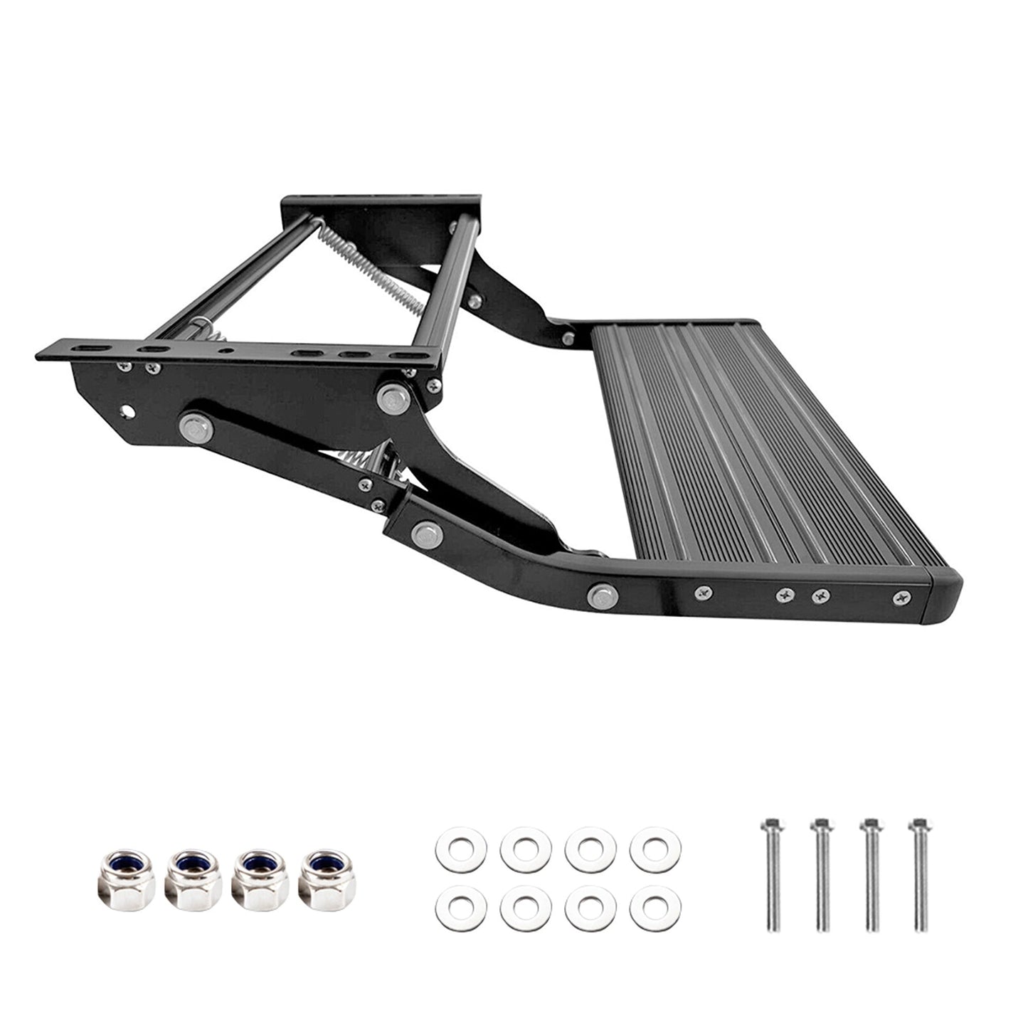 Double Step Folding Caravan Trailer Aluminum Pull Out RV Single Step