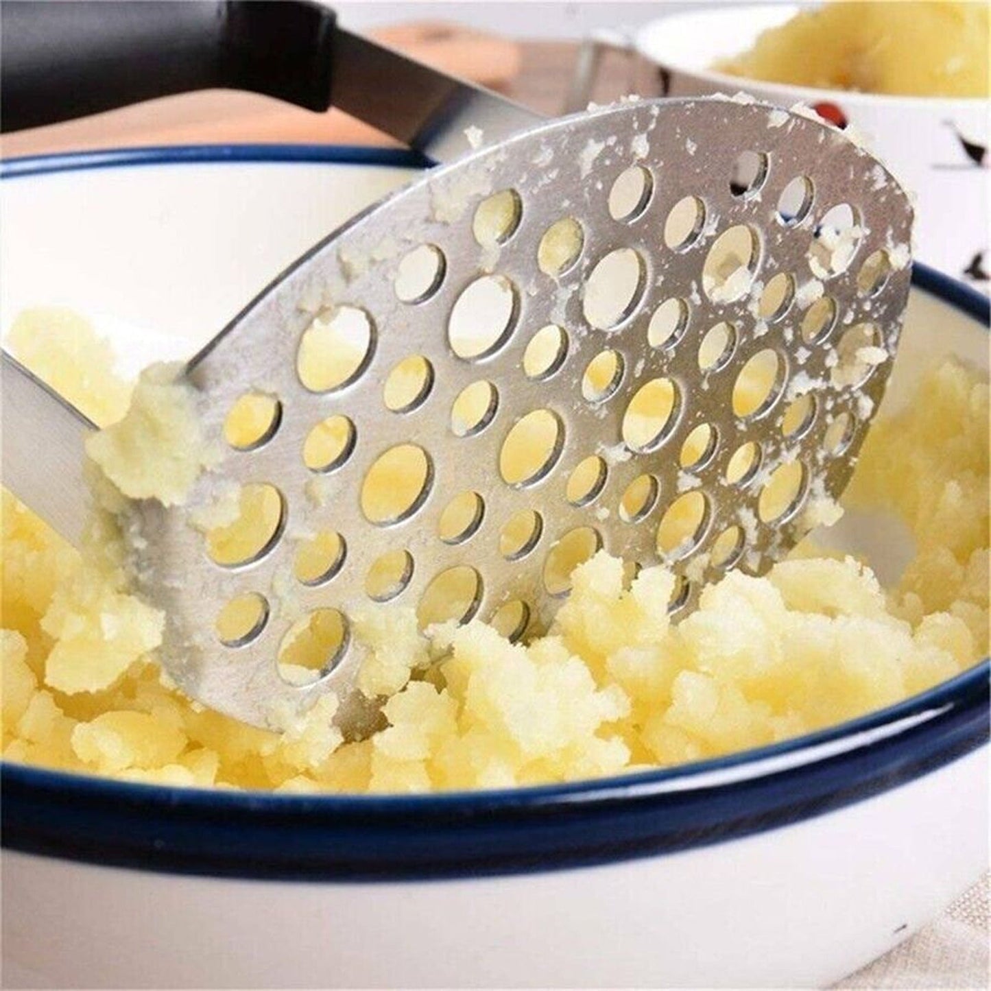 Heat Resistant Stainless Steel Potato Masher and Vegetable Press