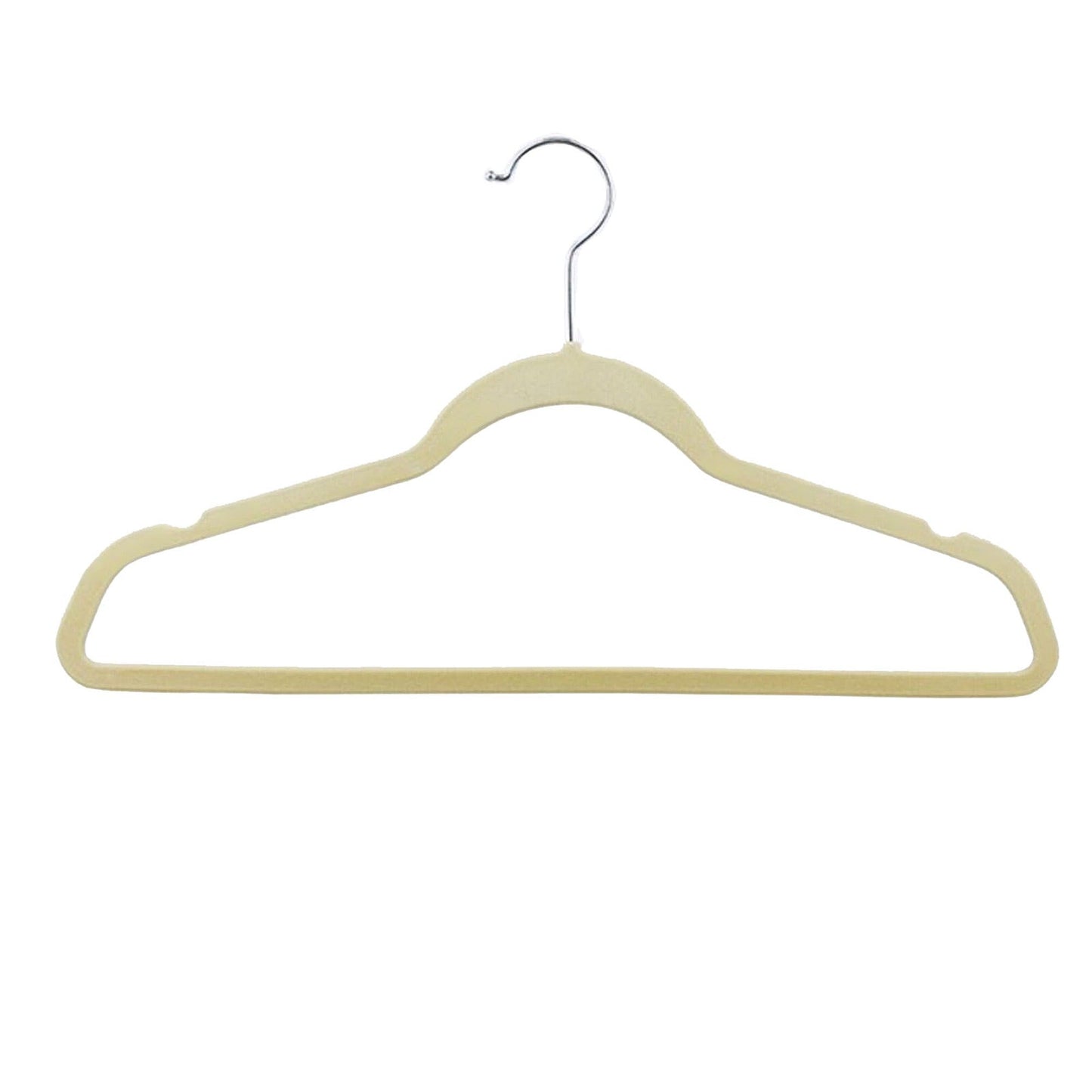 Set of 50 Coloured Non-Slip Velvet Coat Hangers for Space Saving