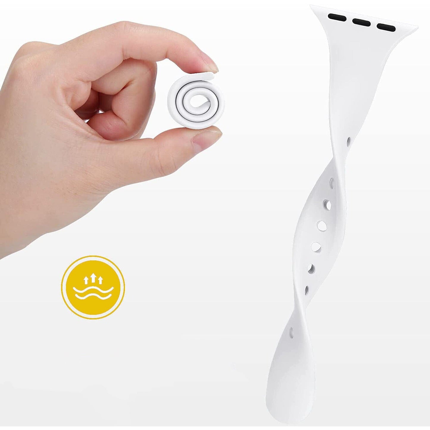 White For Apple Watch iWatch Band Straps 9 SE 8 7 6 5 4 38 40 41 42 44 45 49