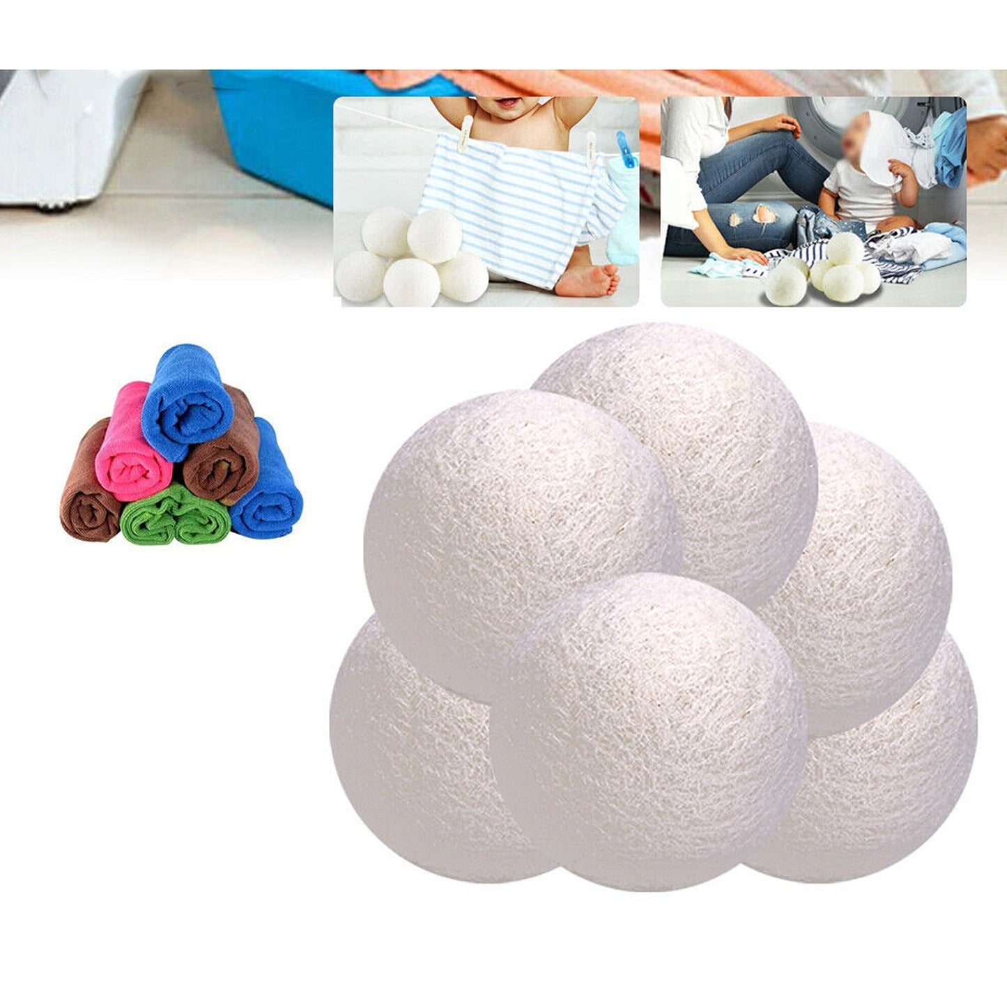 Laundry Softening Reusable Dryer Balls for Wrinkle Reduction