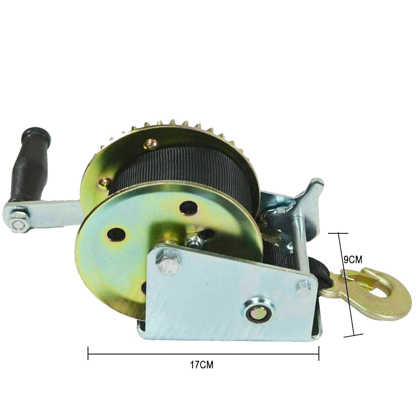 Manual 2-Way Synthetic Strap Hand Winch for Cars Boats and Trailers