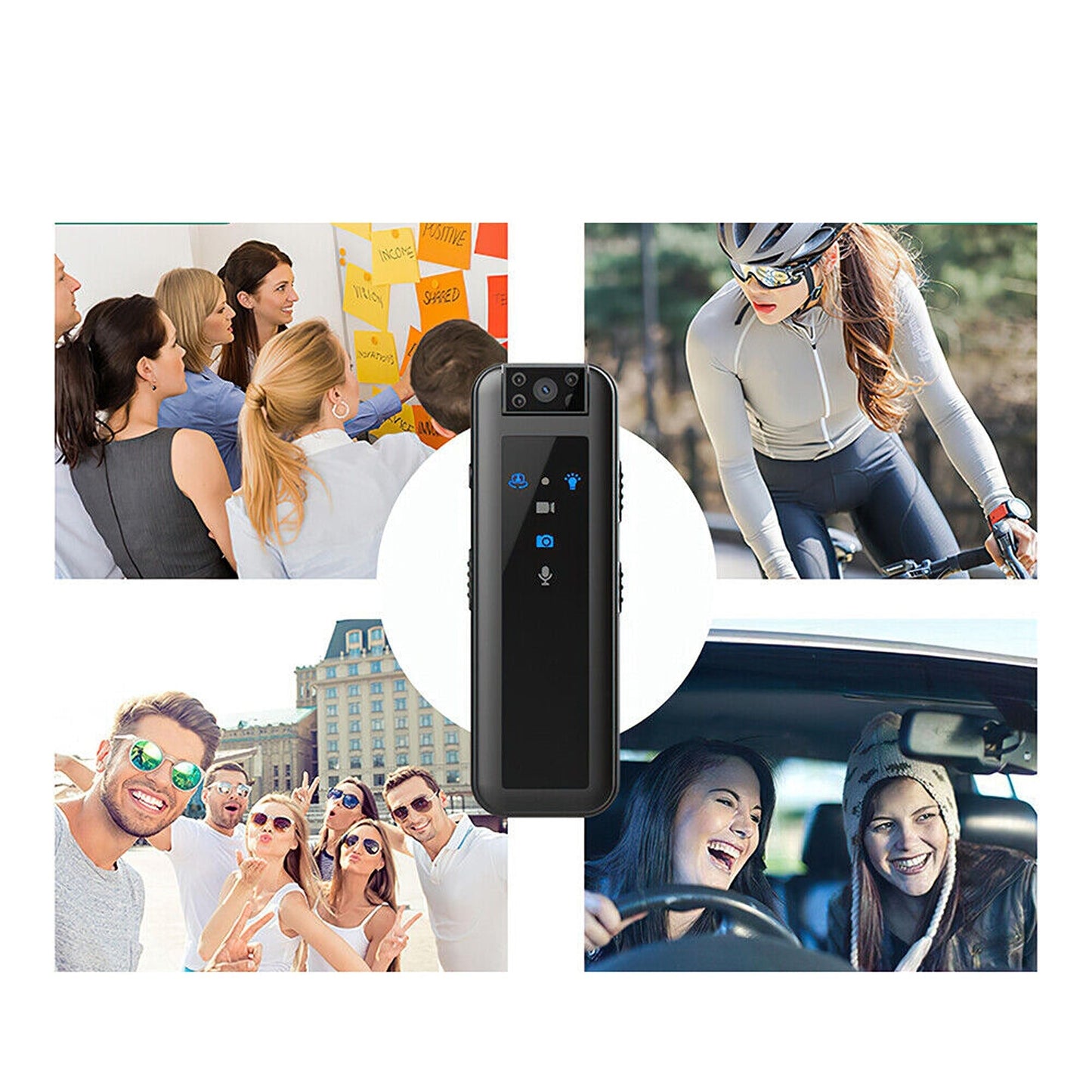 180 Degree Rotatable Mini Clip Camera with HD Night Vision 1080P