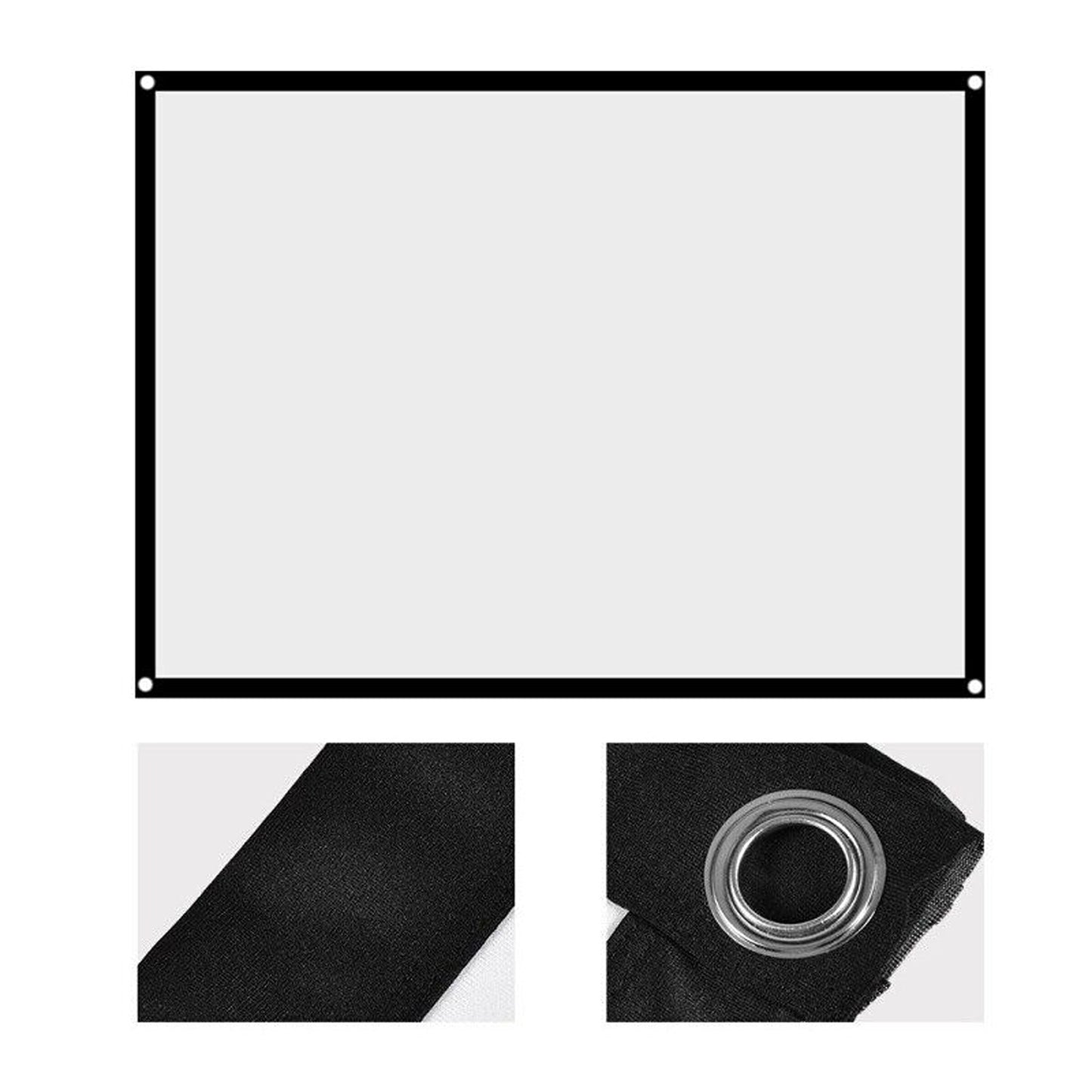 16:9 Foldable Projector Screen for Outdoor Movies and Home Cinema 3D Ready