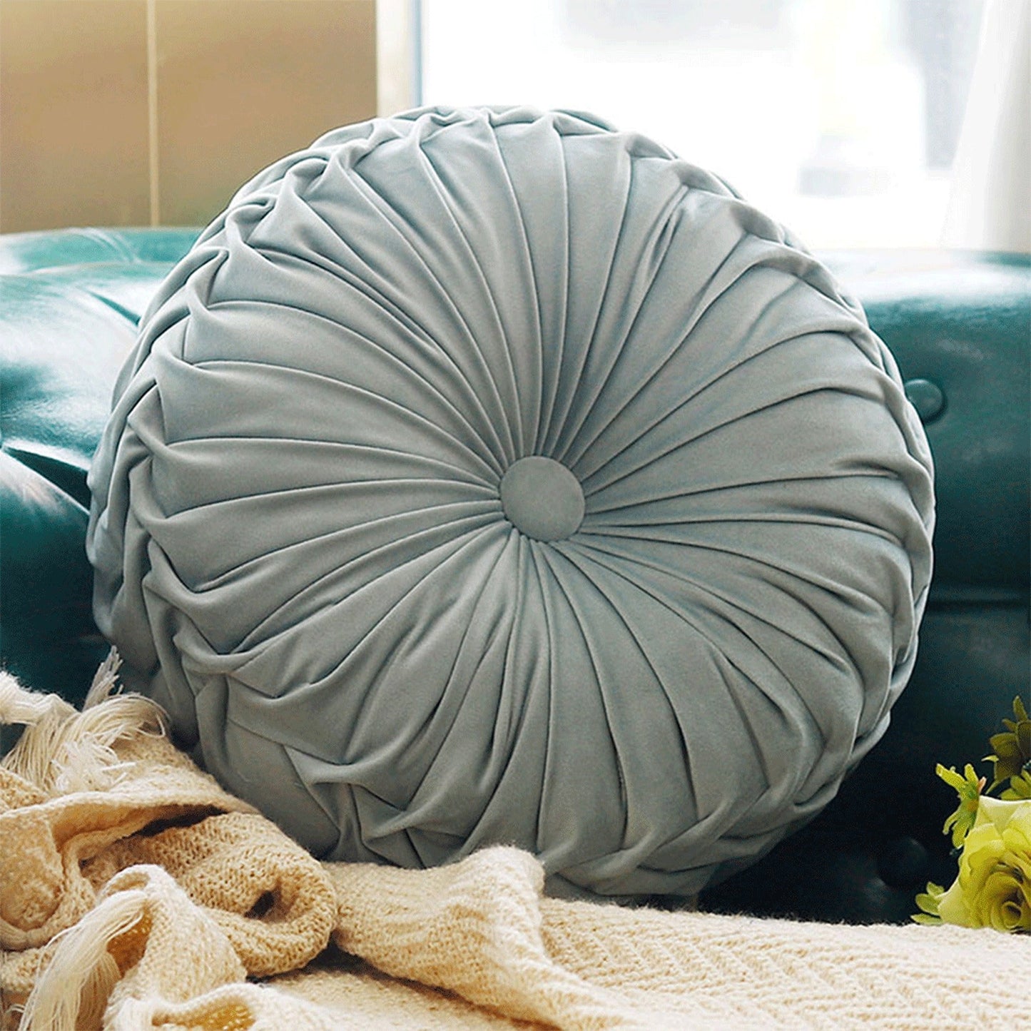 Round Pumpkin Design Tatami Chair Cushion Decorative Throw Pillow for Home