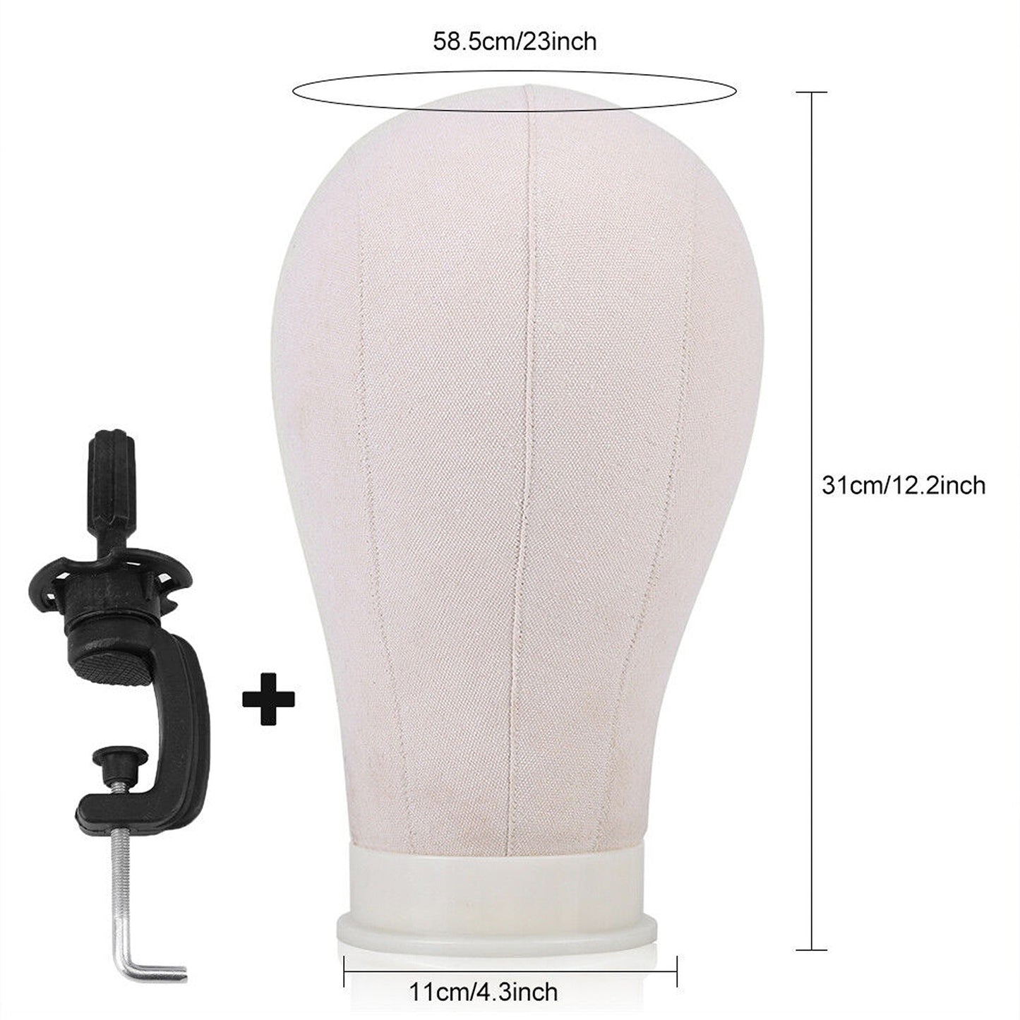 Wig Making Mannequin with Cork Head and Base