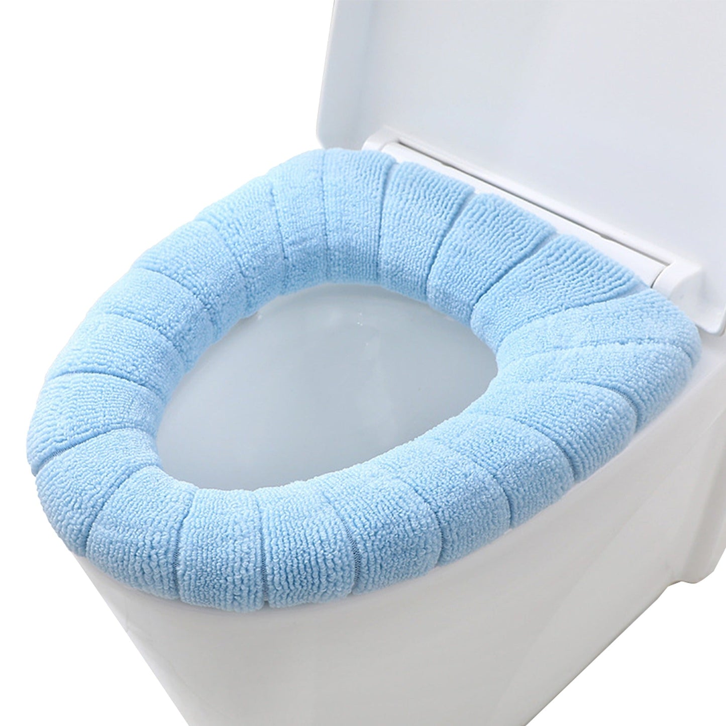Toilet Seat Lid Cover with Soft Washable Cushion Bathroom Warmer Mat