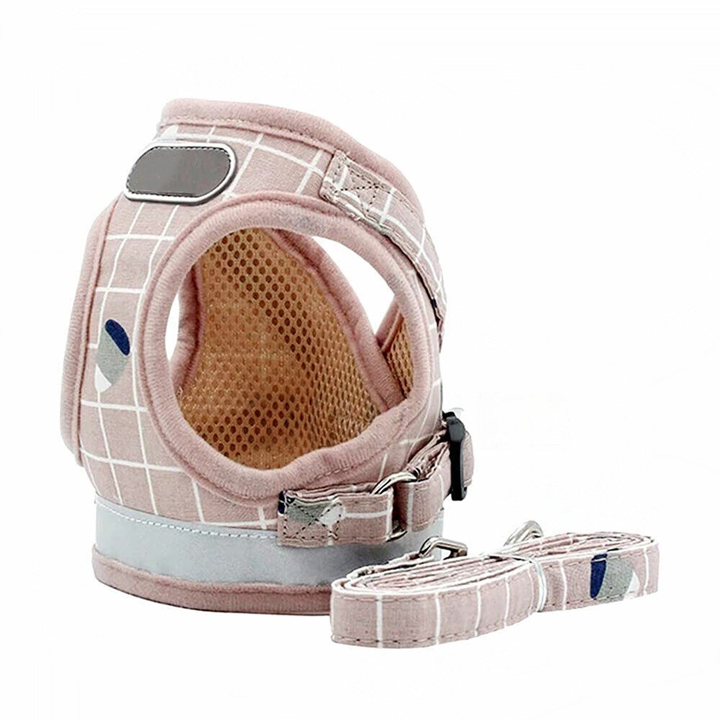 Pink Pet Vest with Adjustable Mesh Dog Cat Walking Harness