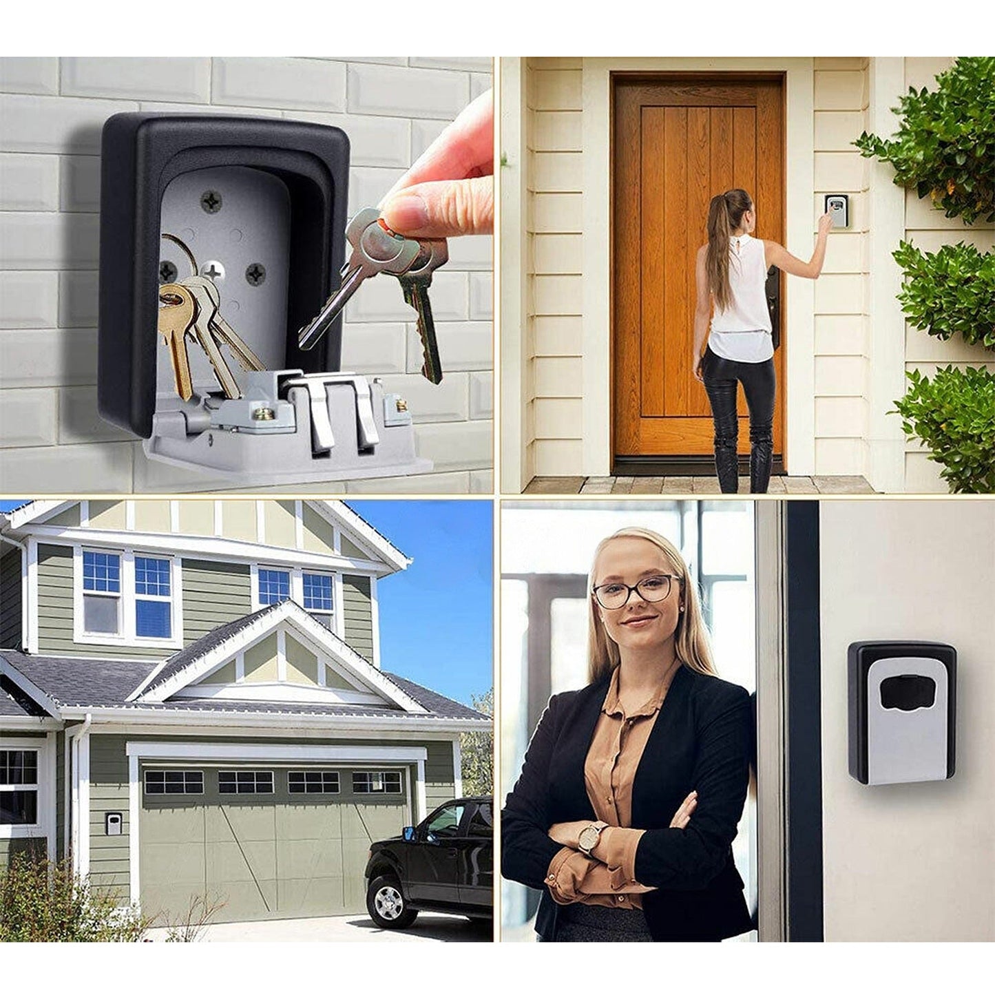 Wall Mounted Secure Key Safe High Security Storage Box 4 Digit