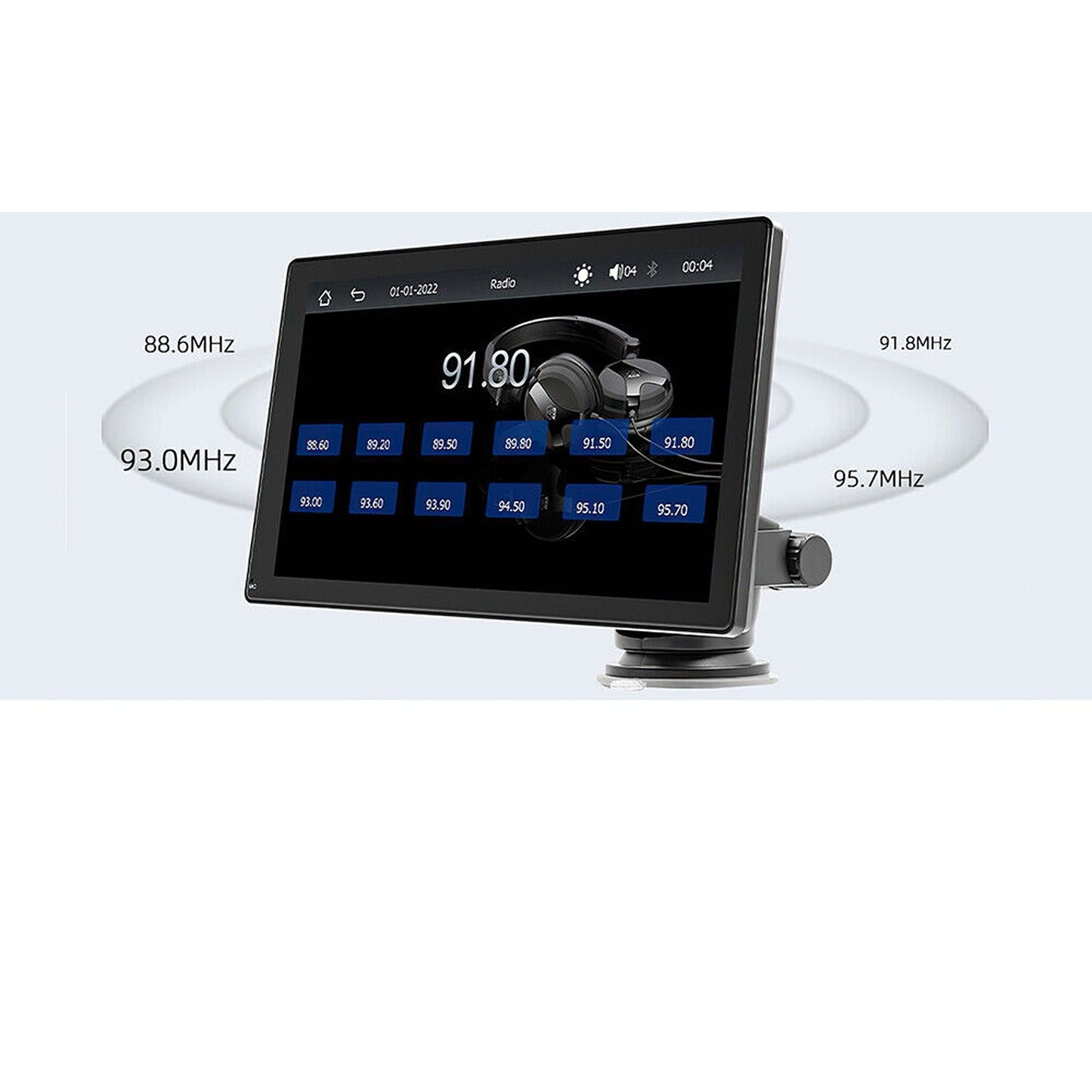 9in Portable Car Radio with Apple Carplay Android Auto and Bluetooth FM