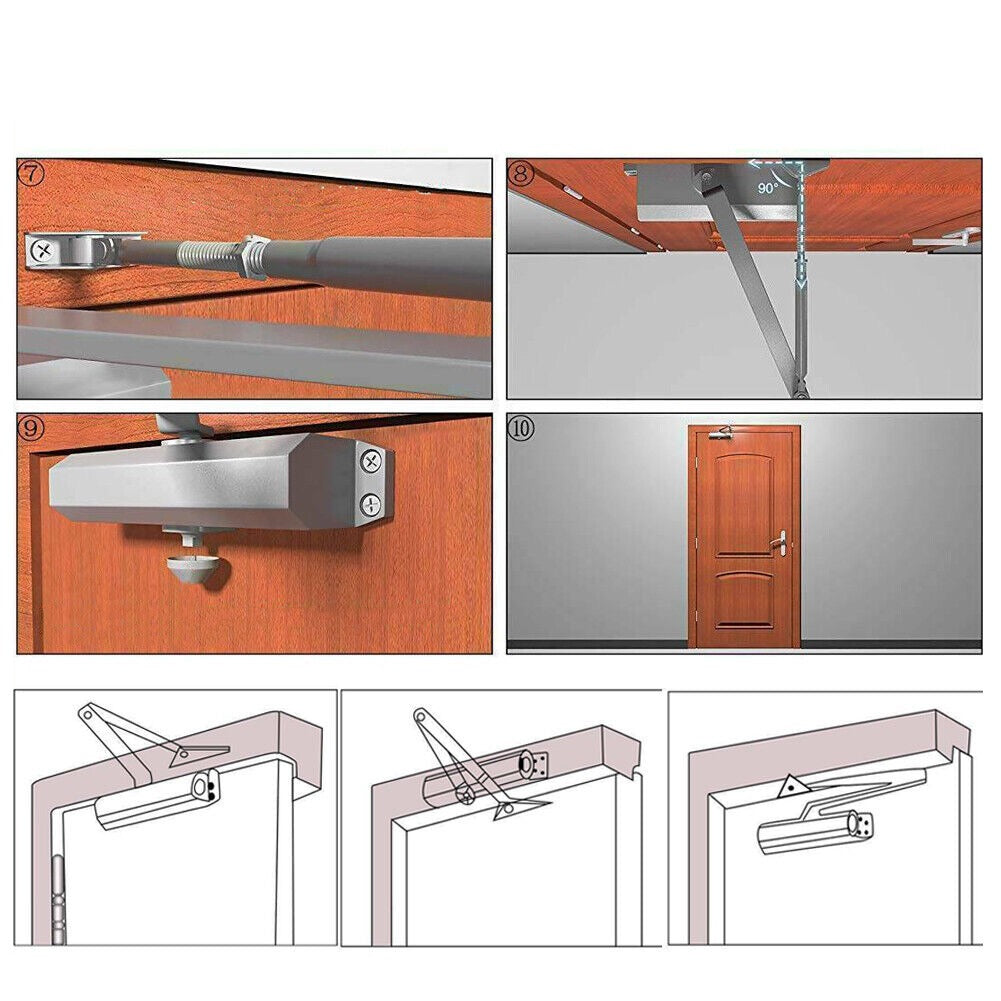 Automatic Hydraulic Door Closer with Soft Close and Fire Rating