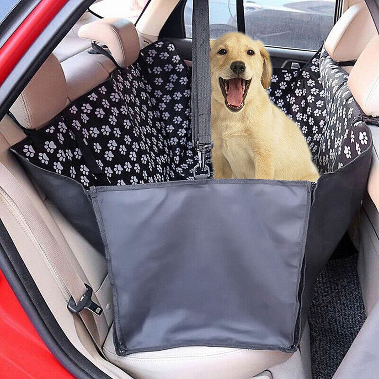 Waterproof Pet Car Seat Cover Non-Slip Hammock Style Protector for Rear Seats