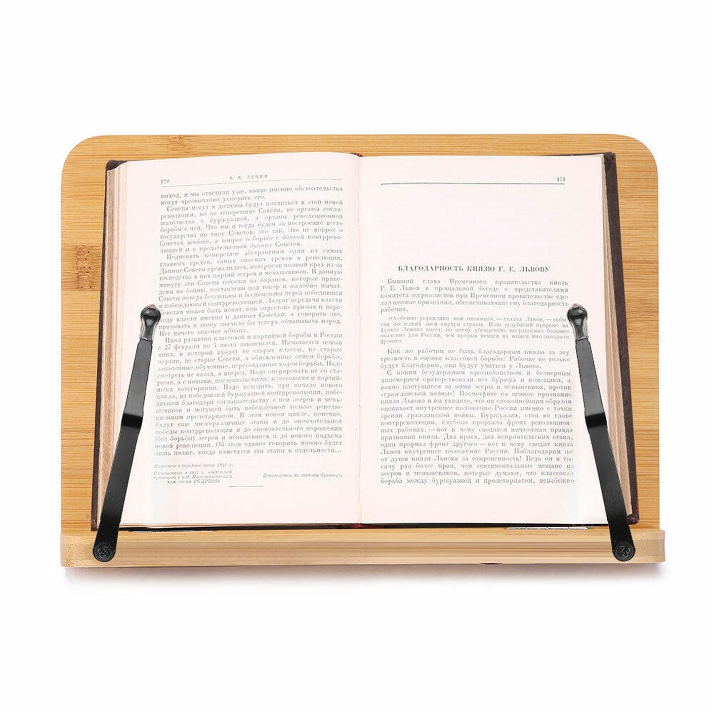 Bamboo Adjustable Portable Book Stand with Reading Desk Document Holder