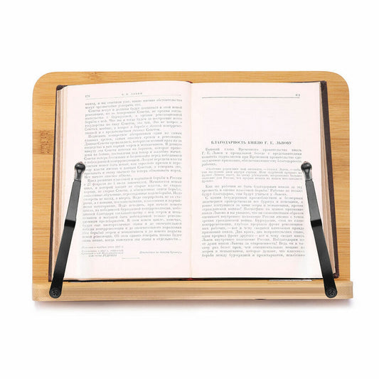 Bamboo Adjustable Portable Book Stand with Reading Desk Document Holder