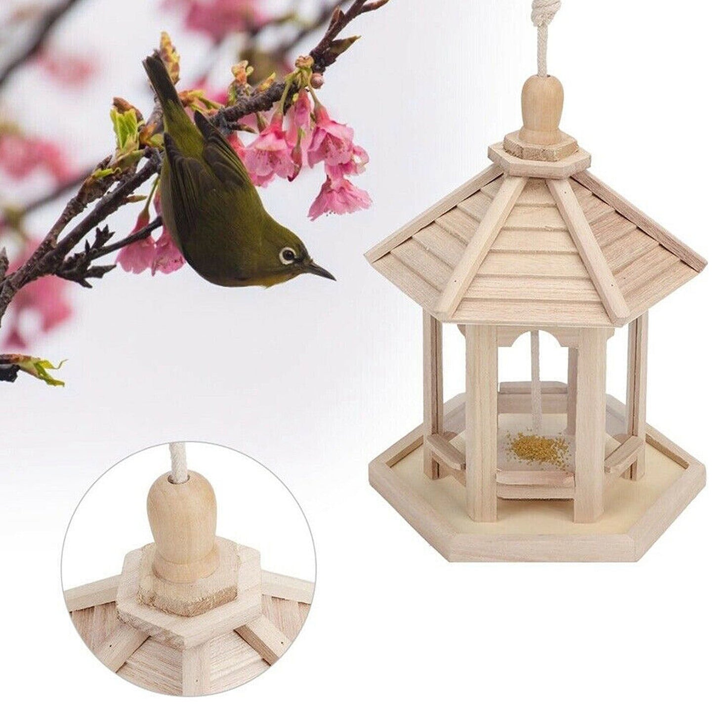 Waterproof Hanging Bird Feeder for Garden Gazebo Style