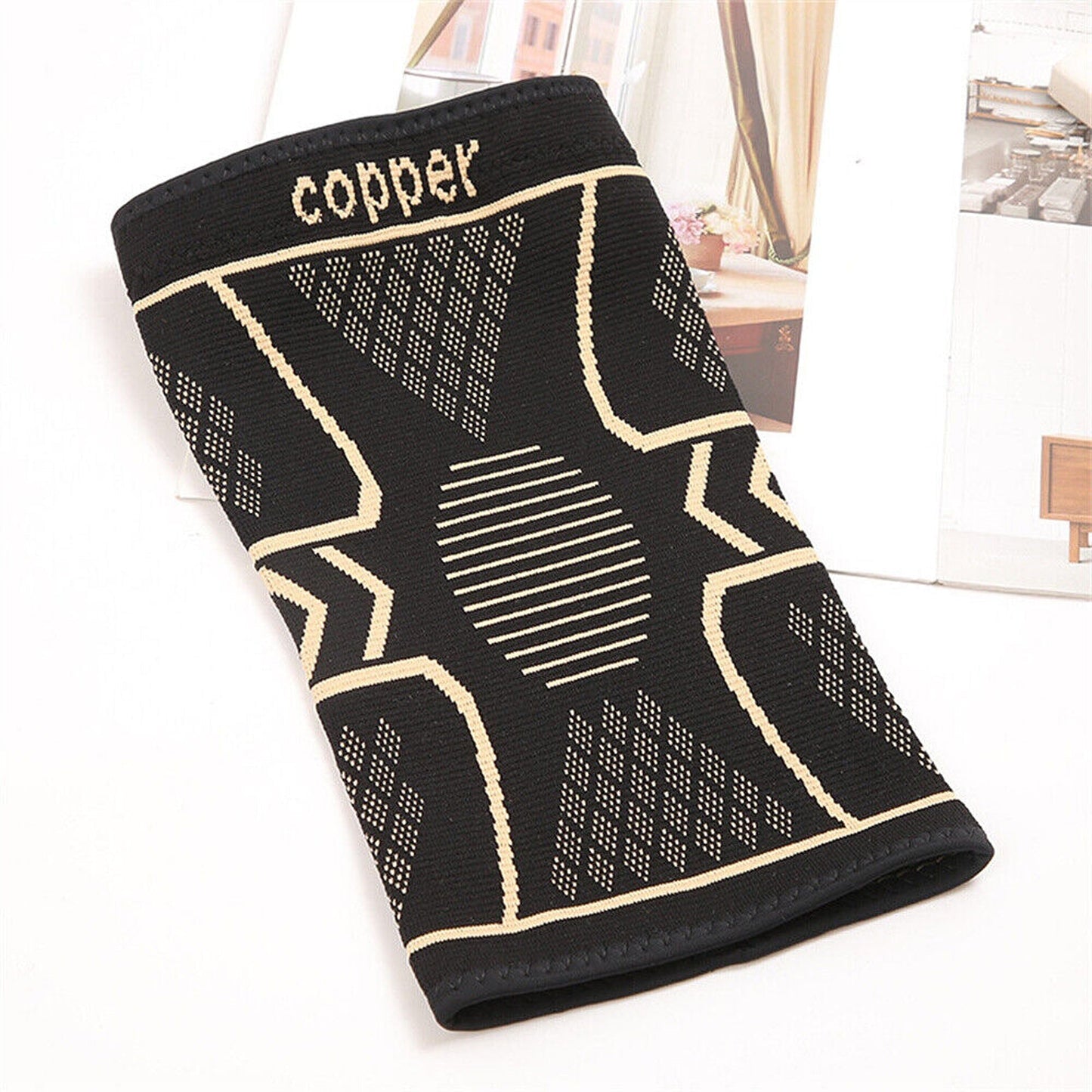 Copper Compression Sleeve for Knee Pain Relief in Sports