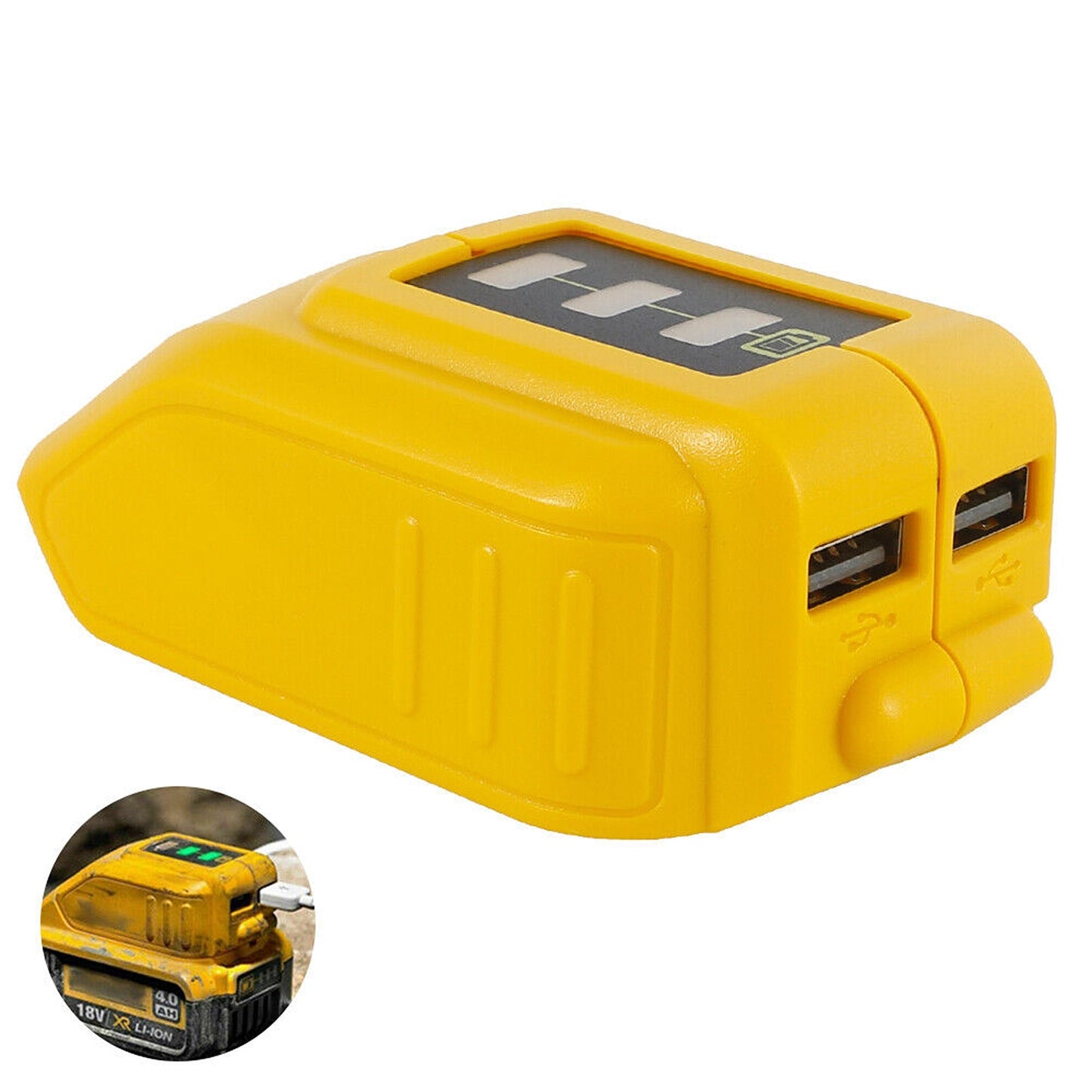 USB Charging Battery Adapter for DEWALT Power Bank Charger DCB090 Mobile Phone