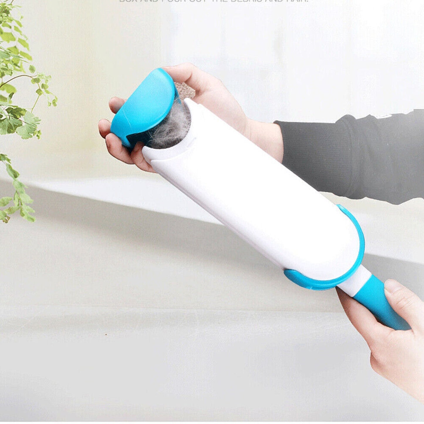Double Sided Pet Hair Lint Remover Brush with Self Cleaning Base