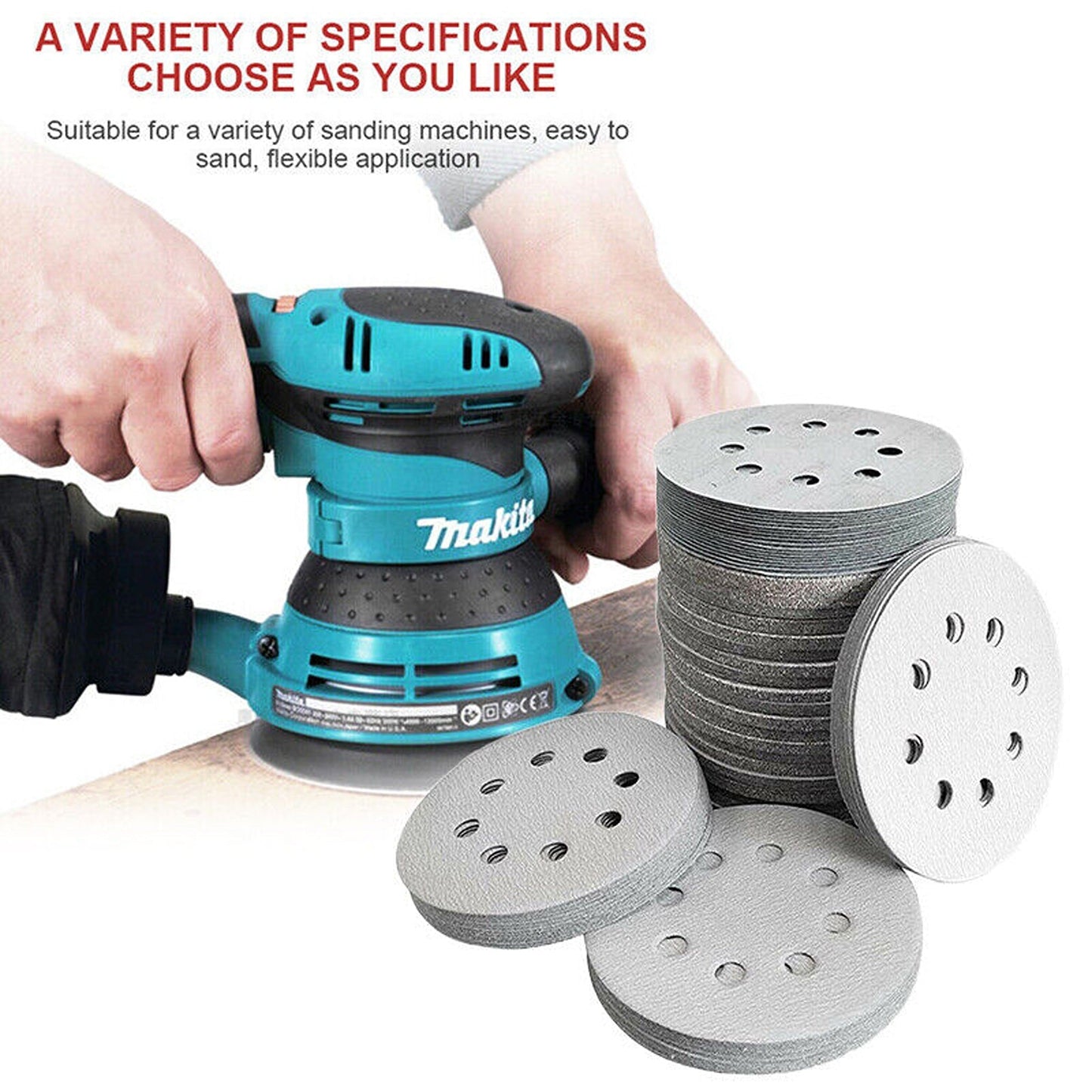 Orbital Sander Sanding Discs Hook and Loop 80 to 240 Grit