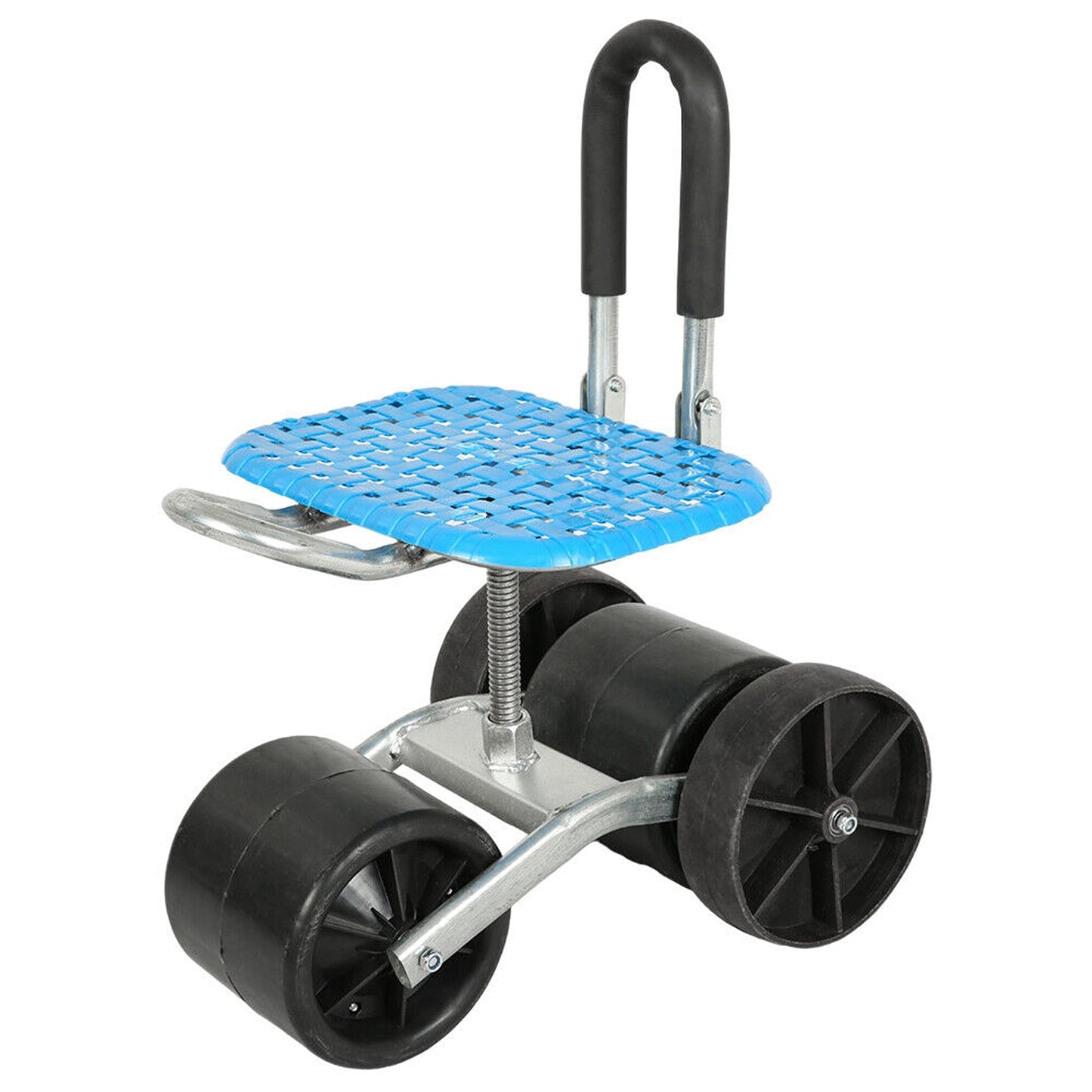 Adjustable Rolling Garden Stool with Wheels 4-Wheel Kneeler Tool