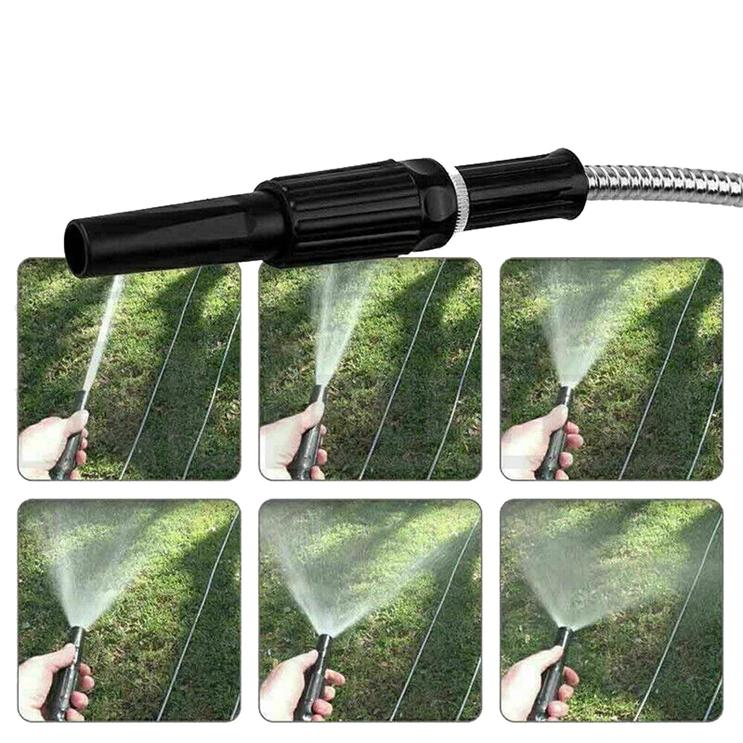 Flexible Stainless Steel Metal Garden Hose 25 to 100FT Lightweight Pipe