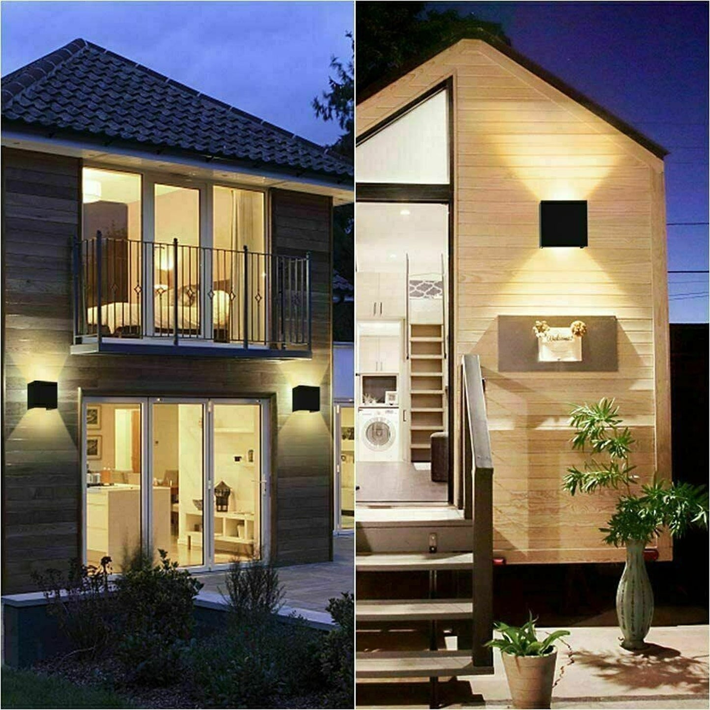 12W Square Aluminum LED Wall Light Waterproof Indoor Outdoor Modern Sconce