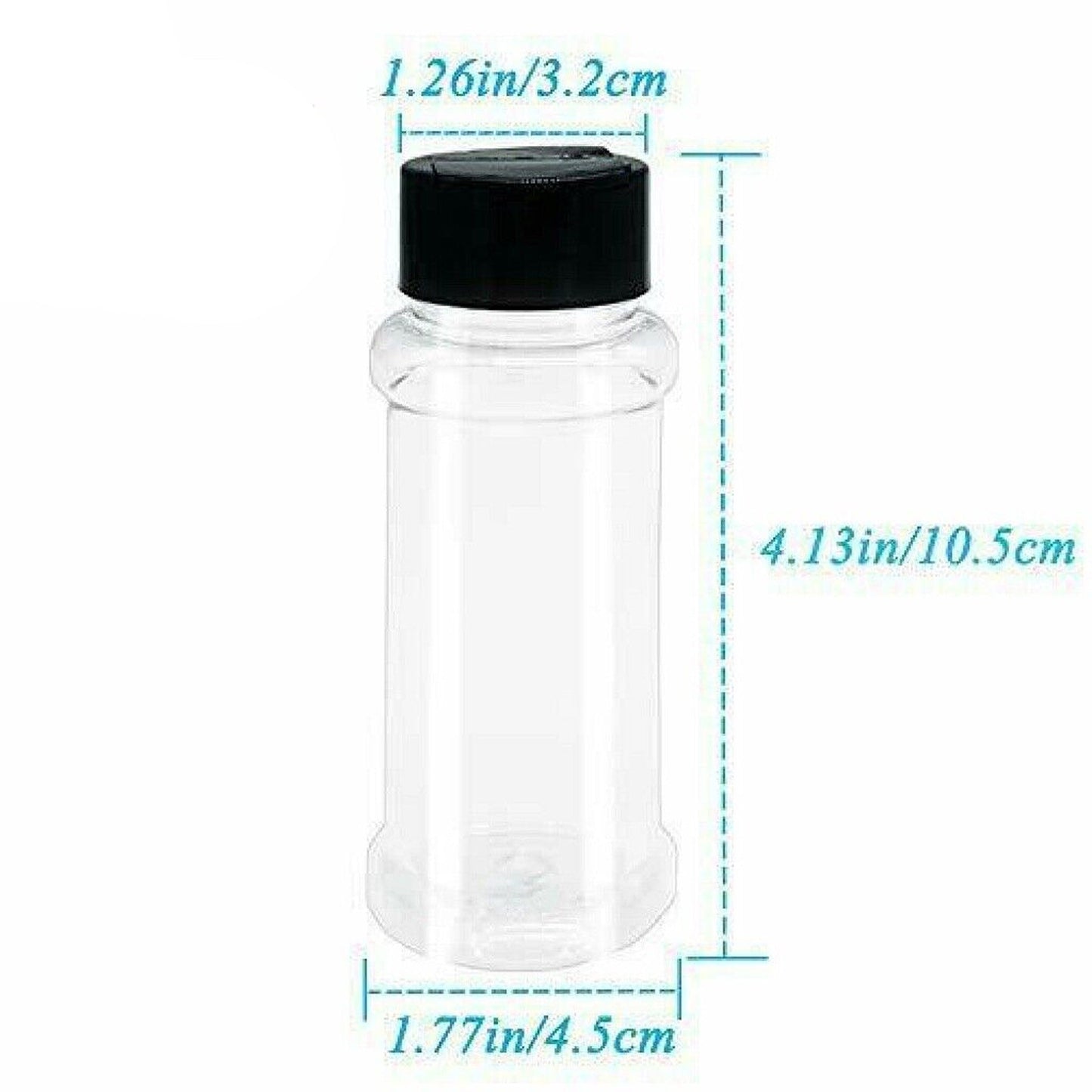 Herb and Spice Clear Storage Jars with Shaker Lids 100ML