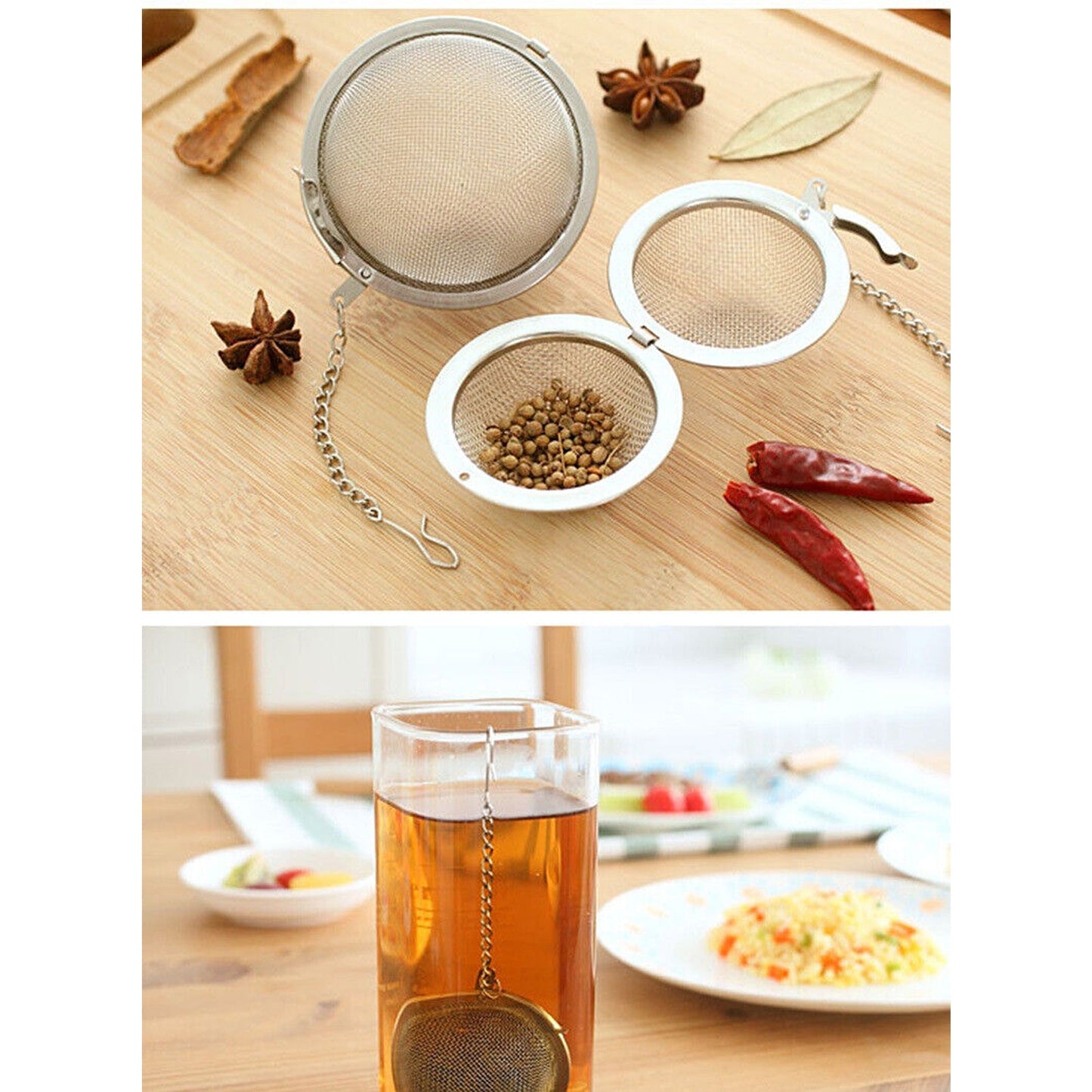 Tea Infuser Cup with Stainless Steel Mesh and Lid for Loose Leaf
