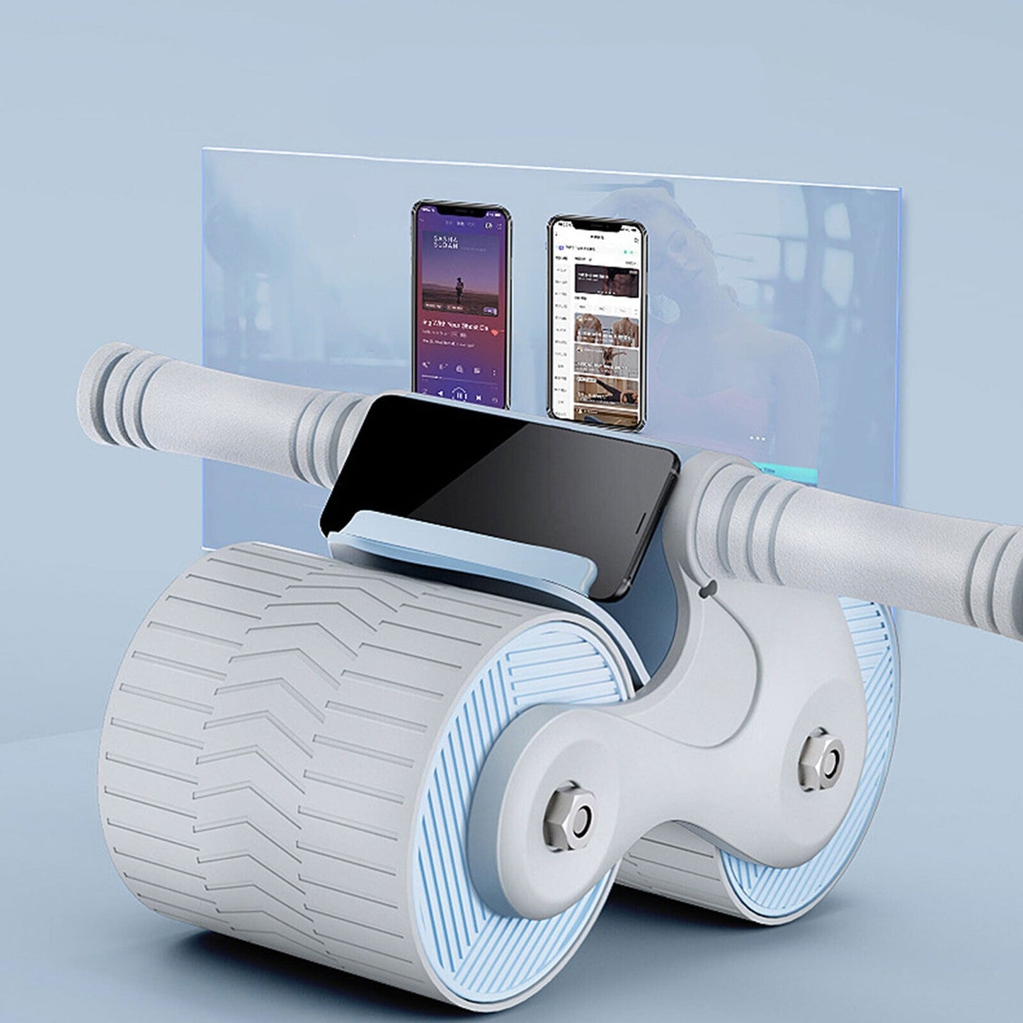 Automatic Rebound Abdominal Roller Fitness Exercise Wheel