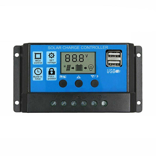 Dual USB Solar Panel Battery Regulator Amp Charge Controller